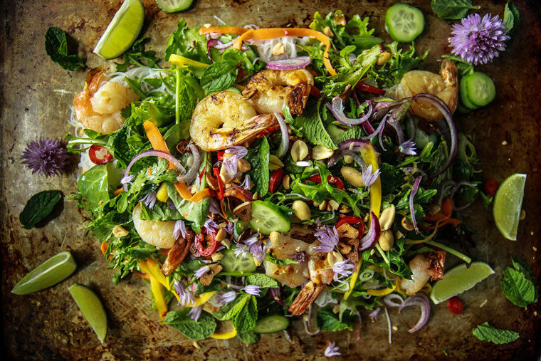 Click & Grow Guide To Beer and Food Pairing: Vietnamese Shrimp Noodle Salad Recipe from Heather Christo