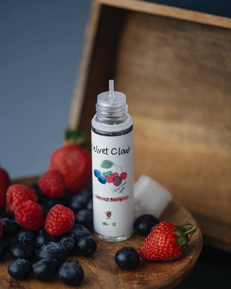 velvet cloud fruit-flavored vaping e-liquid
