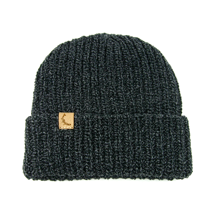 Cotton Knit Watch Cap USA Made Marled Charcoal – Mollyjogger