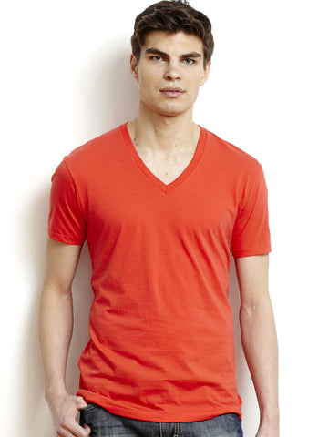  - coral-red_pimabasics_mens_vneck_1_large