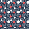 Kerchief Bib - Dahlias Night Sky