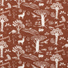 Footed Romper - In the Forest Chestnut