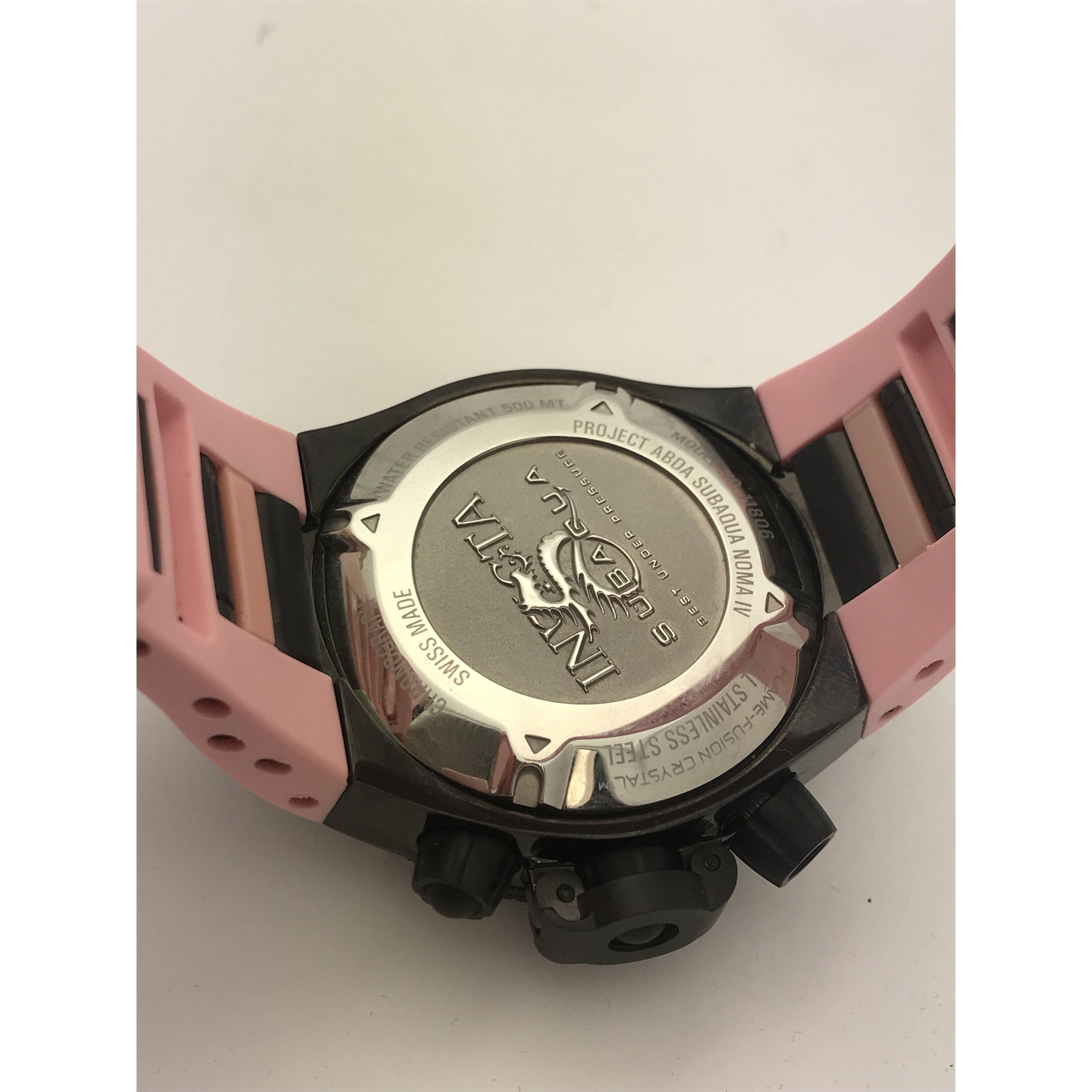 Invicta Ladies Subaqua Best Under Pressure Noma IV Pink Dial Silicone Band 11806