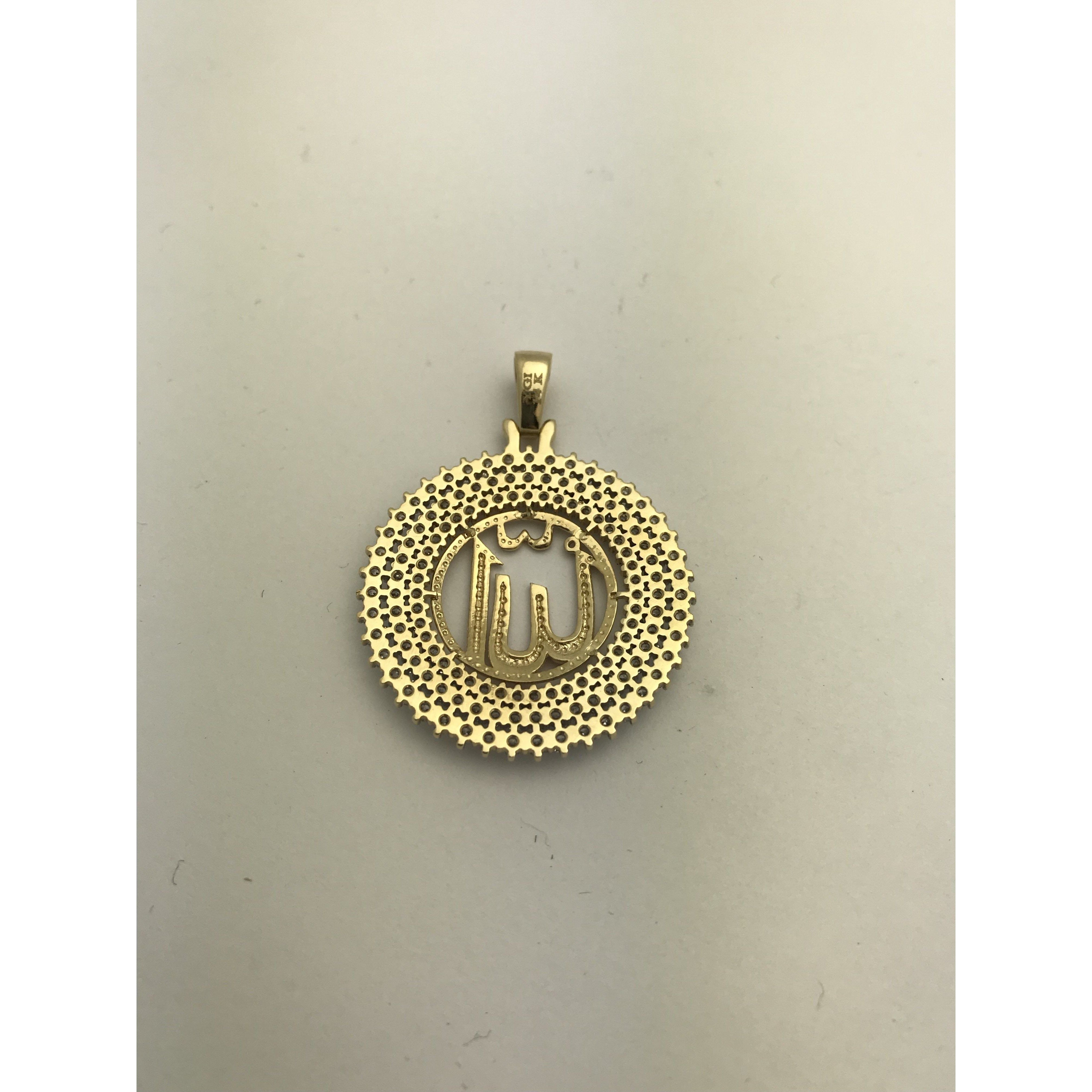 CHAR017 14K YELLOW GOLD ALLAH PENDENT