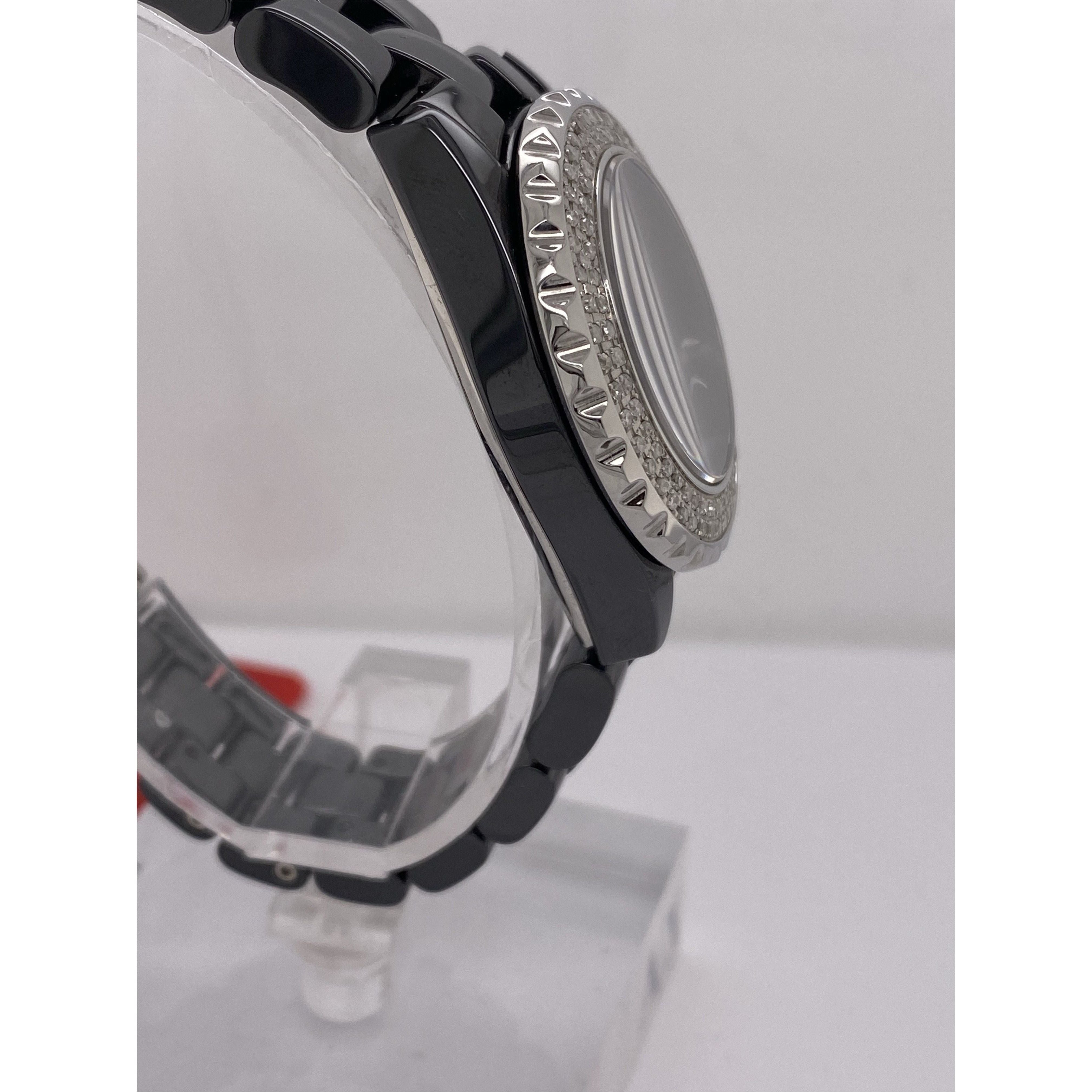 Swiss Legend Karamica Diamonds MOP Dial Black Ceramic Bracelet Watch Watch SL-10051-BKBSR
