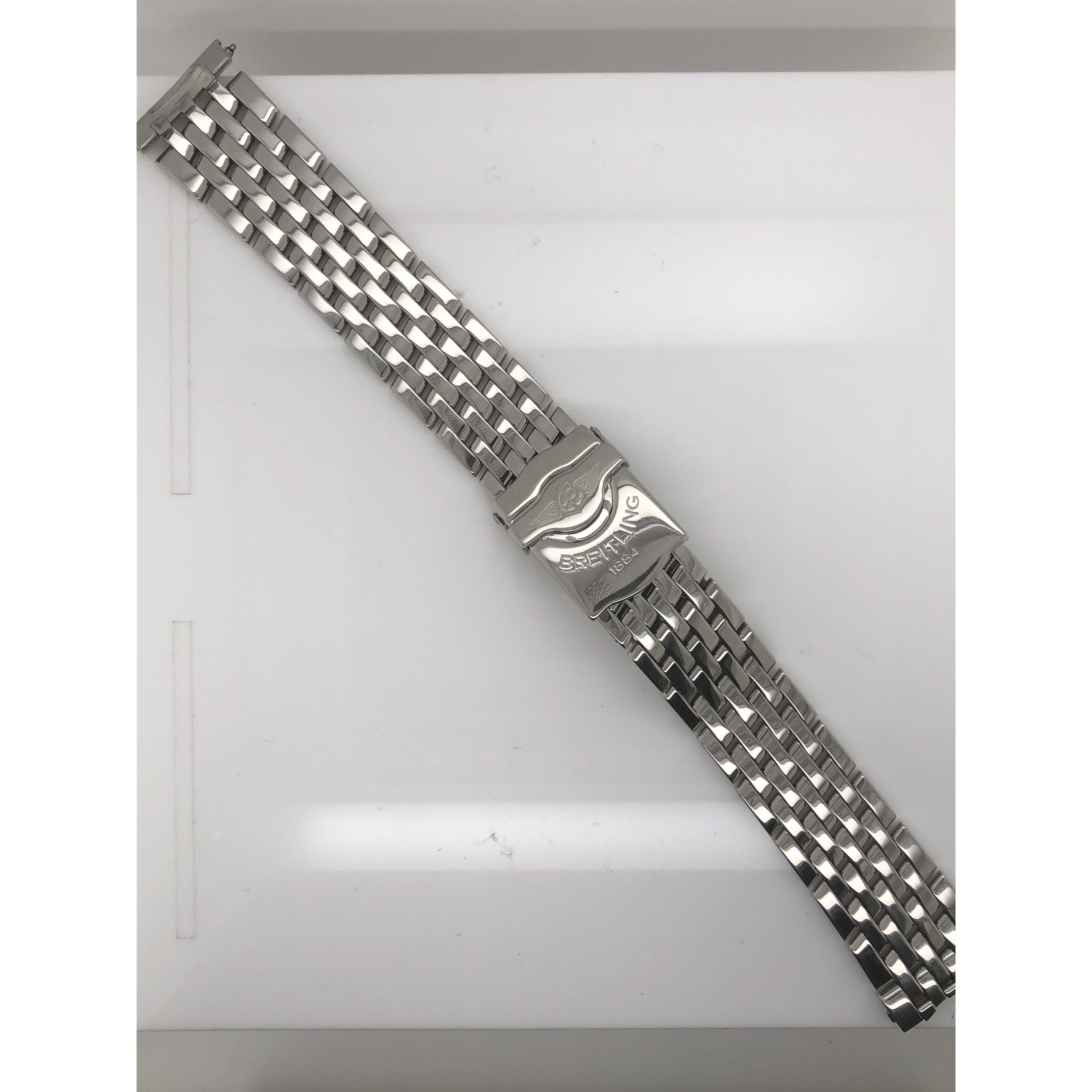 Breitling Silver Stainless Steel Strap Deployment Buckle 20-17mm 420A