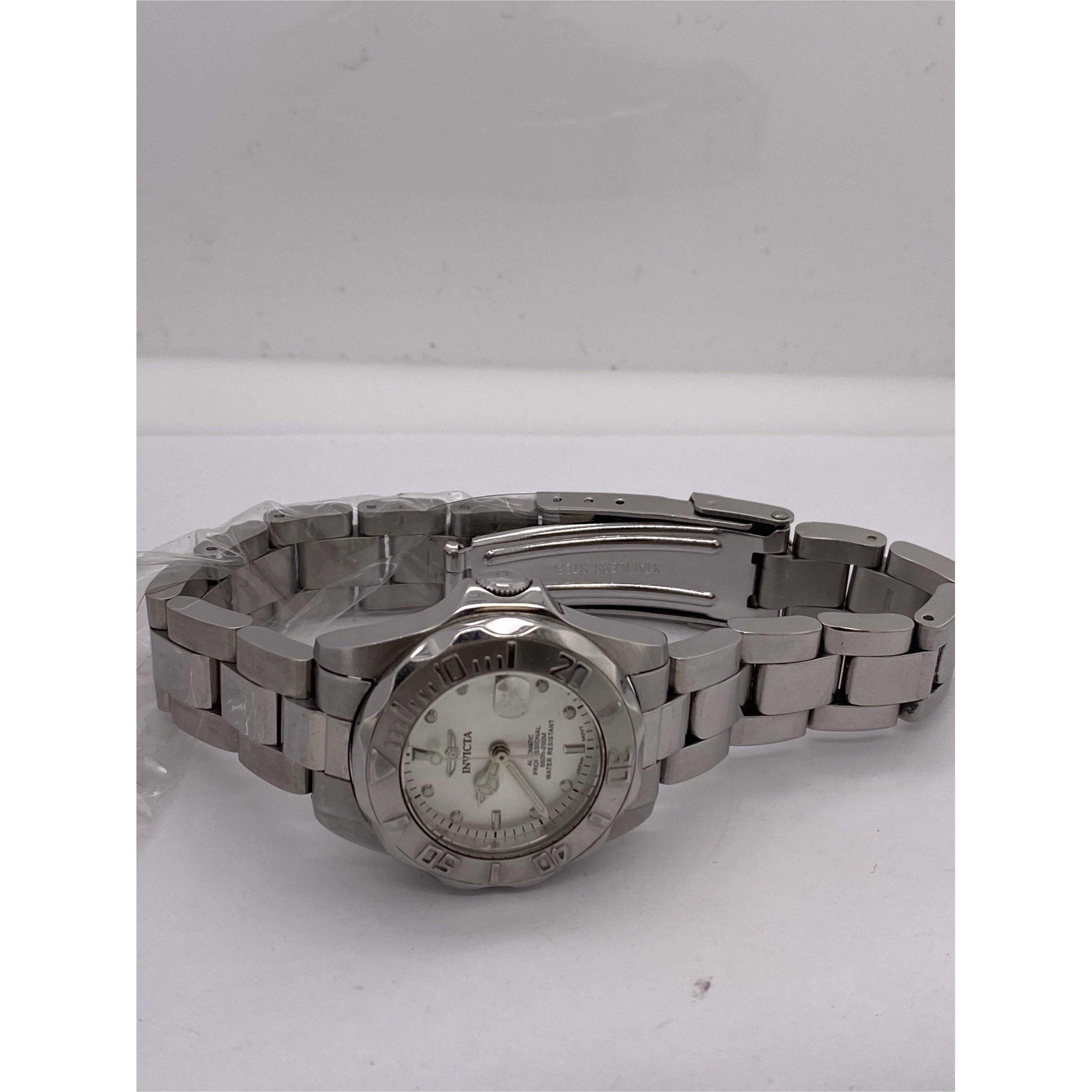 Invicta Ladies Professional Silver Dial Stainless Steel Automatic Bracelet Watch