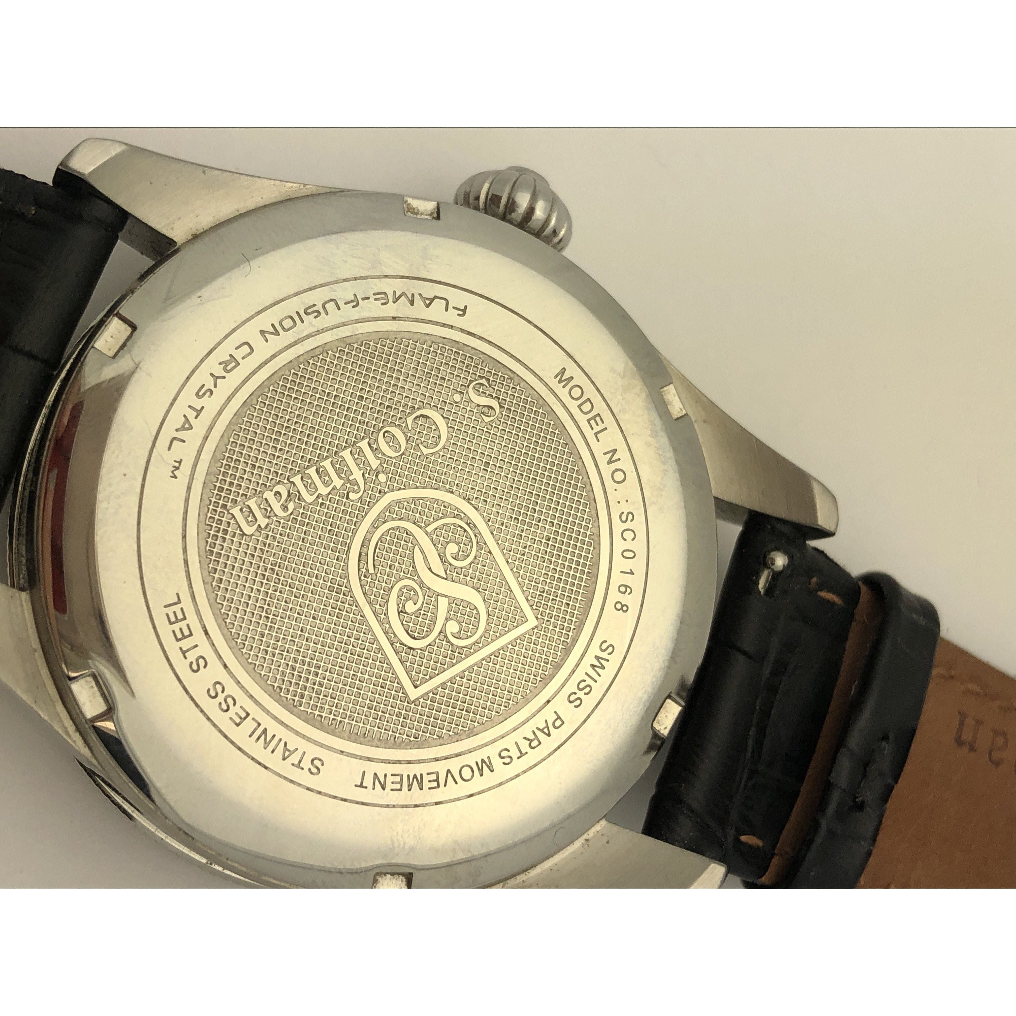 S. Coifman By Invicta Men's Silver Stainless Steel Case Black Dial Watch SC016