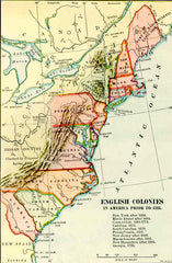 Map of the early Colonies