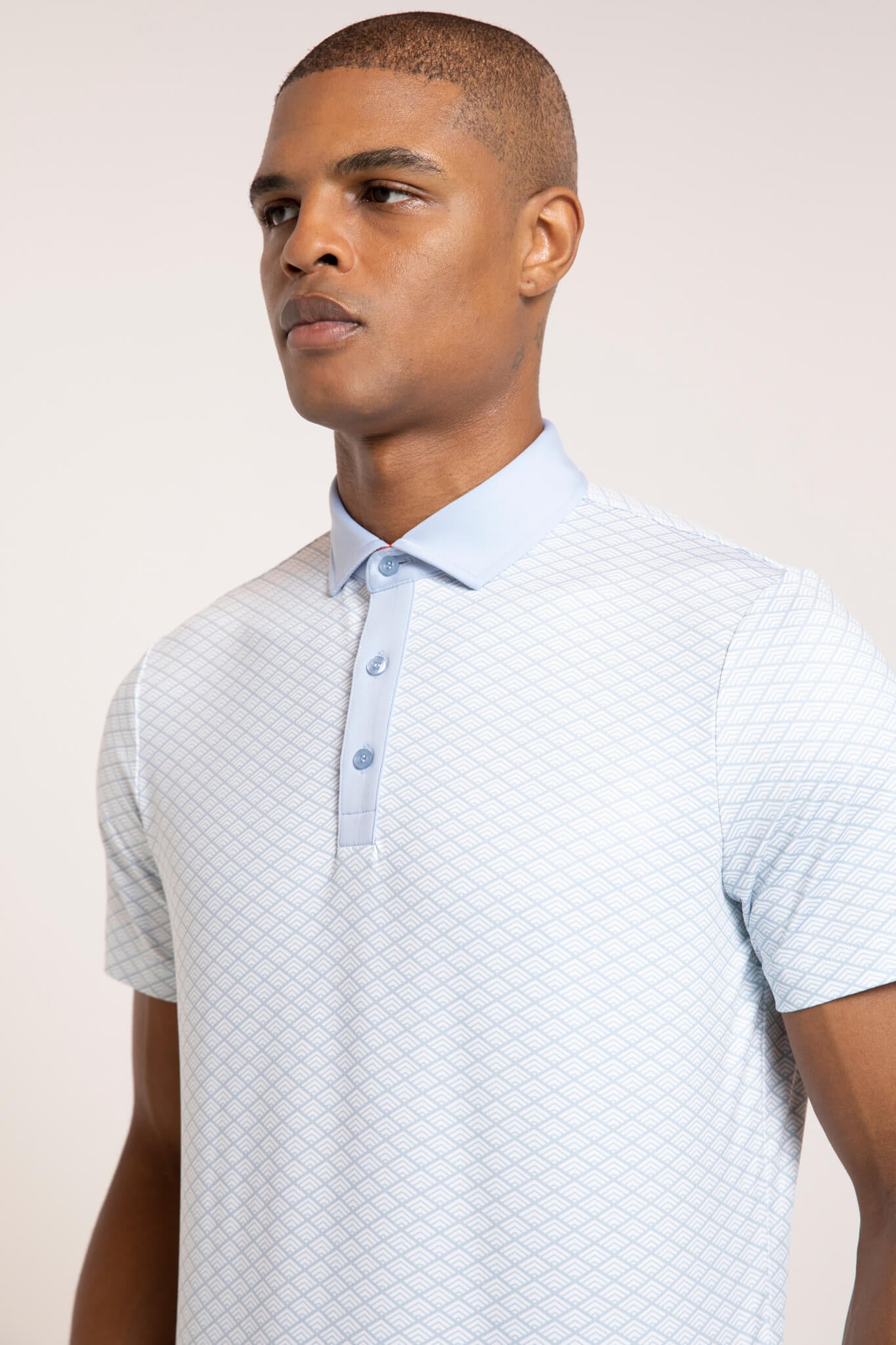 Amherst Polo in Mauve Blue