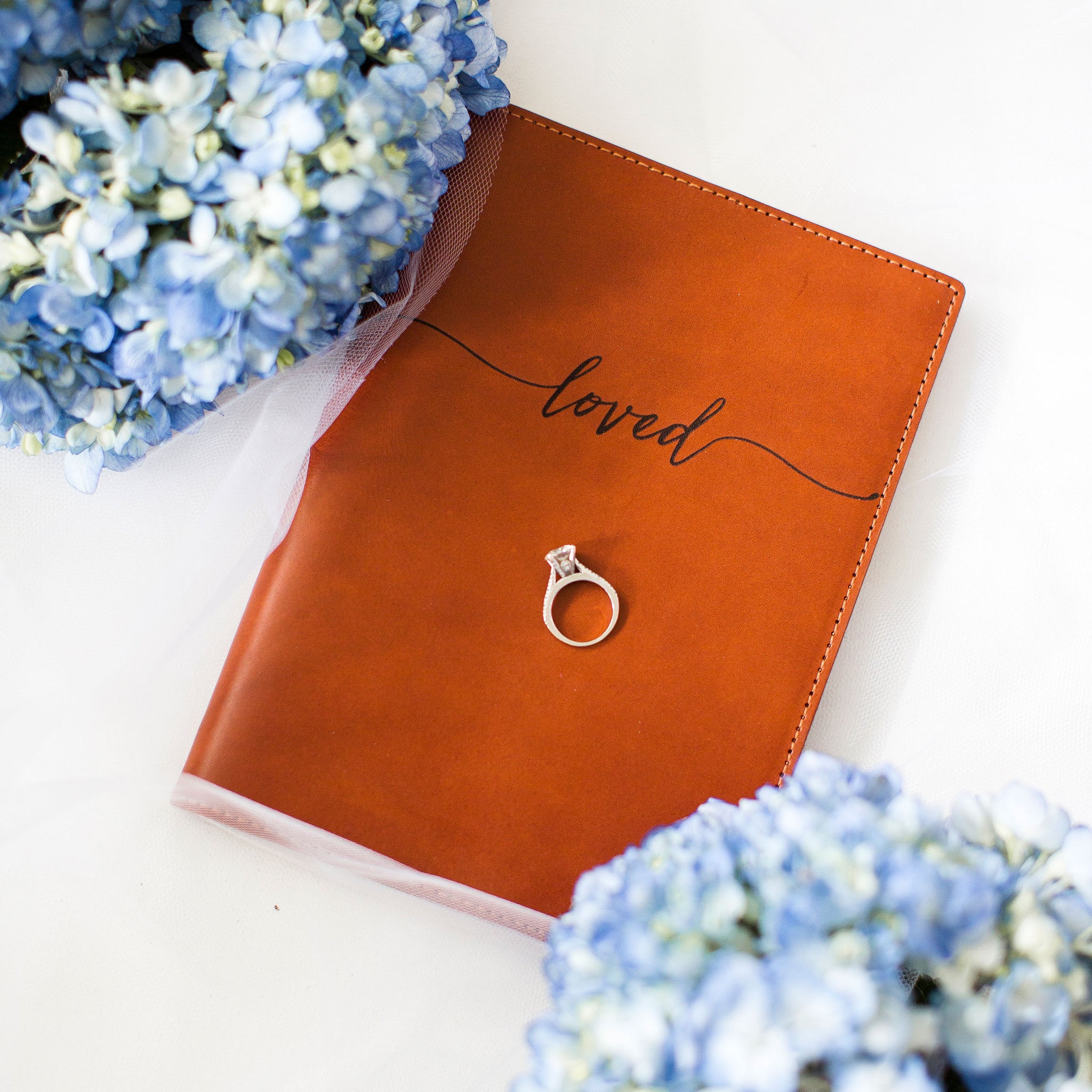 Cognac Journal Cover for Newlyweds