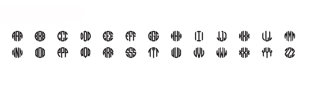 Circle Monogram Alphabet