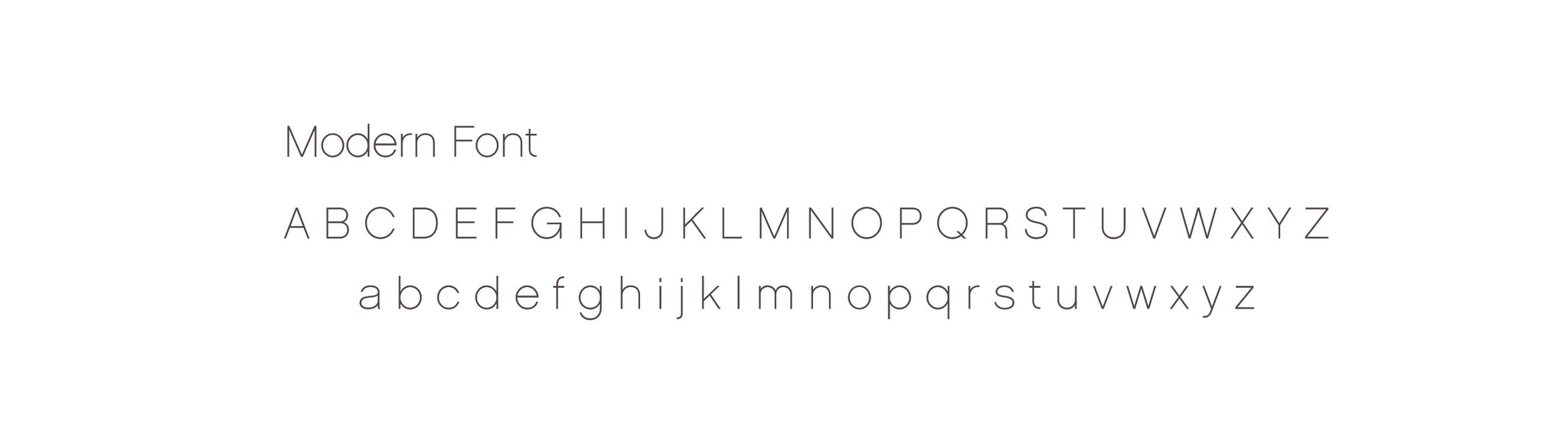 FOTO's Modern Font in available in both upper and lower case letters for the Fotostrap.