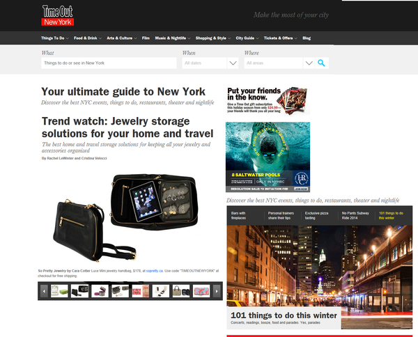Time Out New York - Jewelry Bag