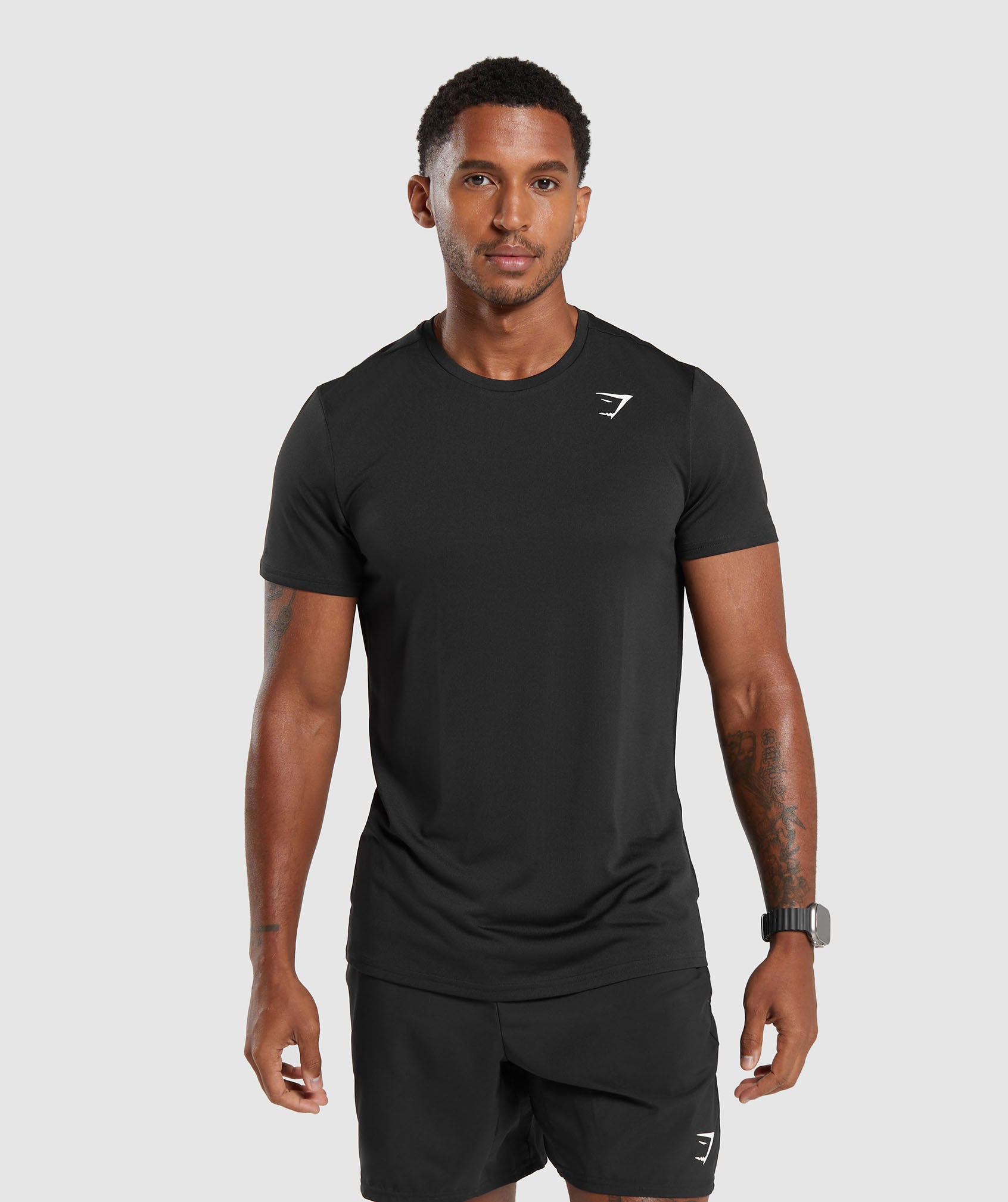 Gymshark Sport Seamless T-Shirt - Black/Silhouette Grey