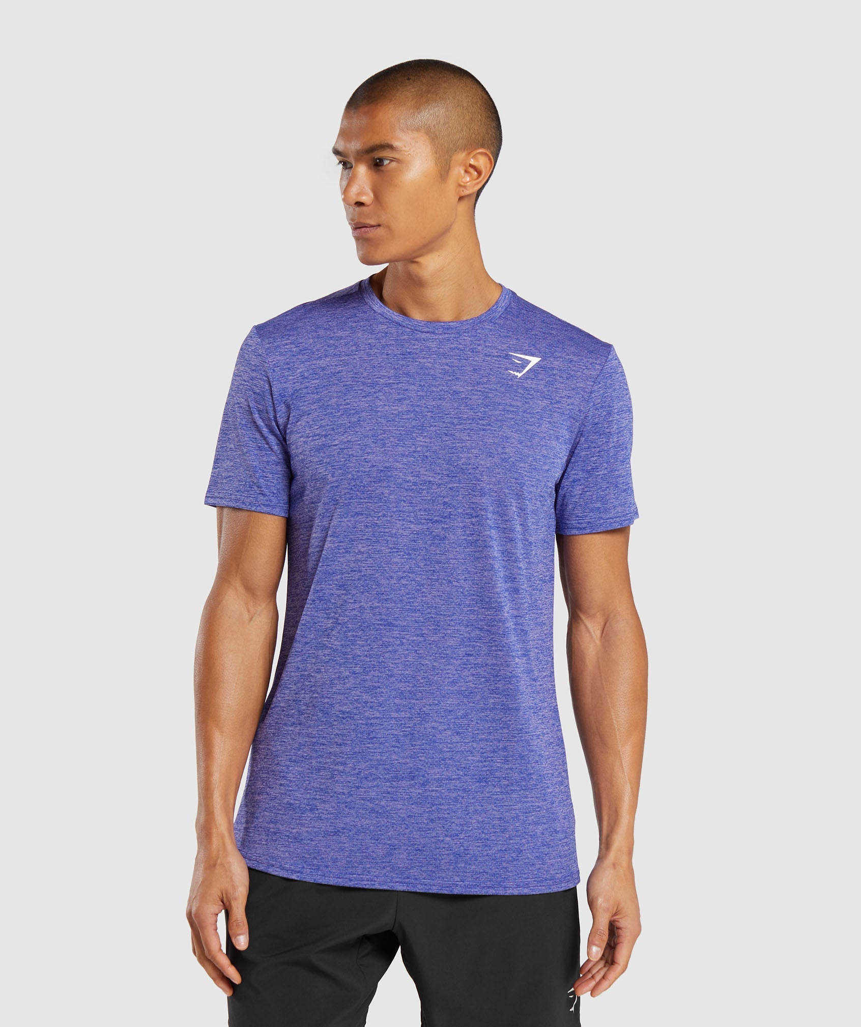 Gymshark Arrival Marl T-Shirt - Cobalt Purple/Powdered Lilac Marl | Gymshark