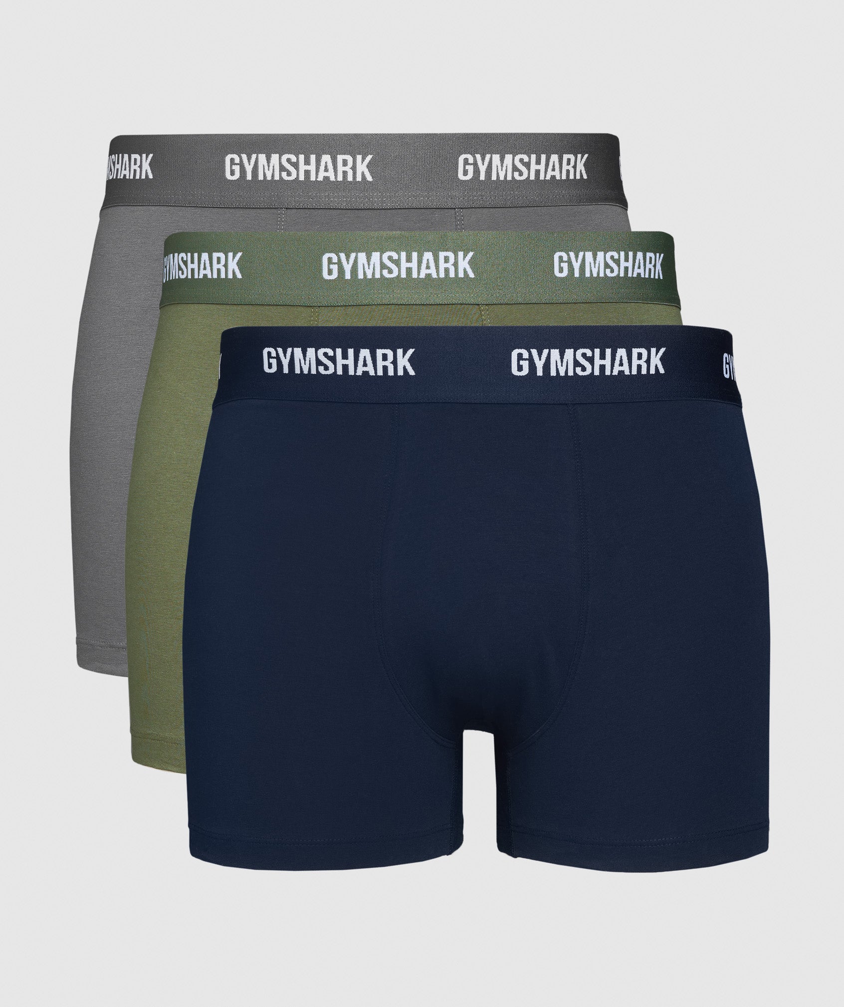 Gymshark Boxers 3 PK - Core Olive/Navy/Dark Grey