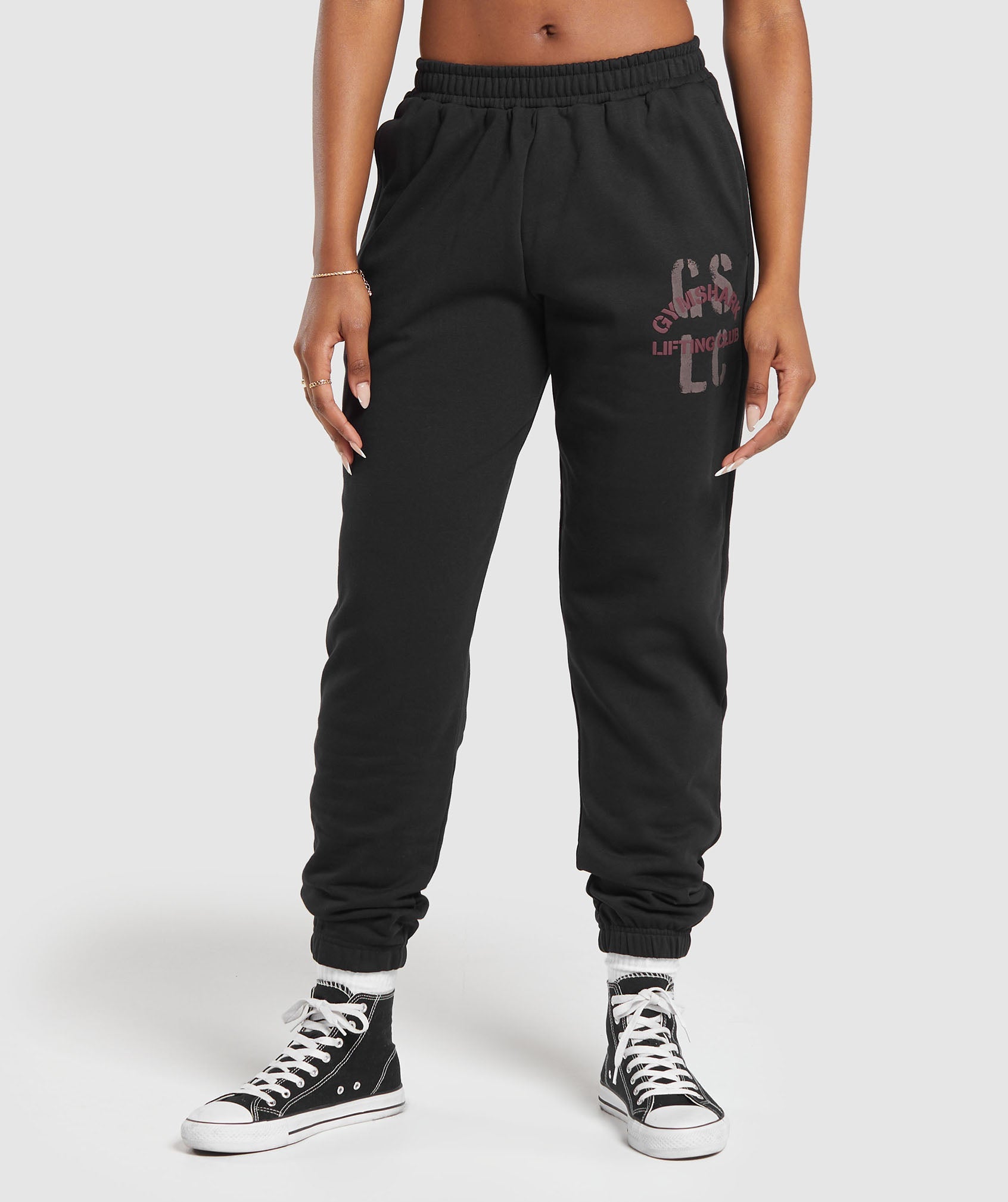 Gymshark Built Graphic Joggers - Black