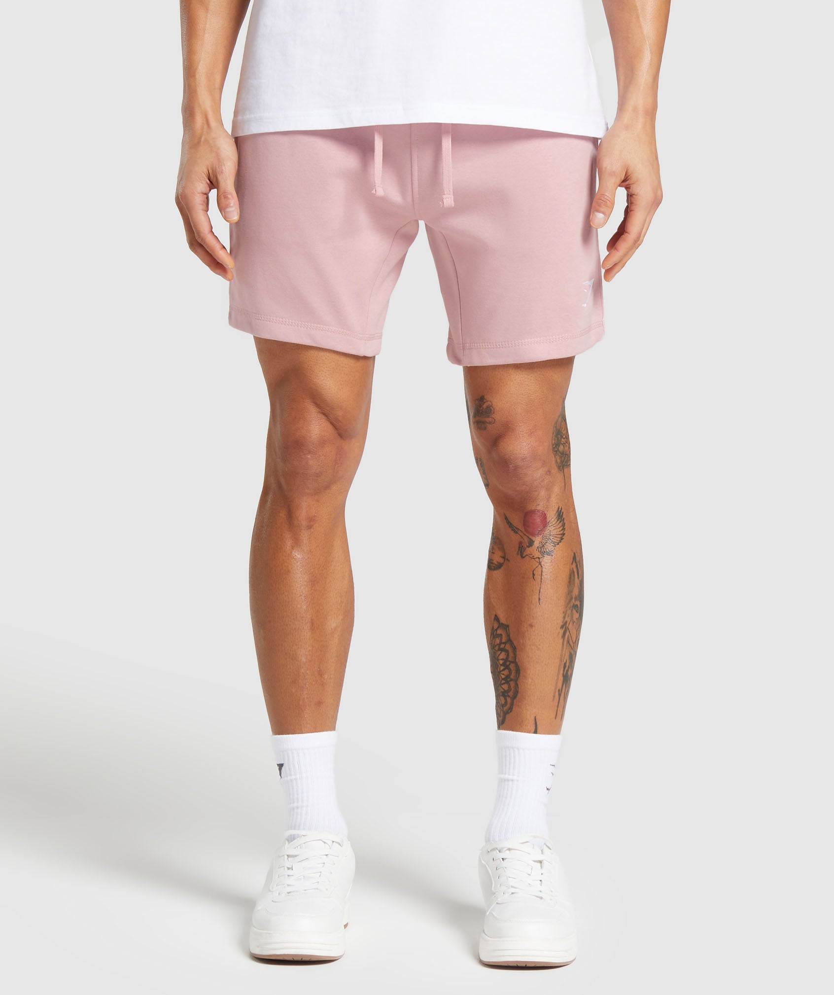 Gymshark Crest 7 Shorts - Light Pink