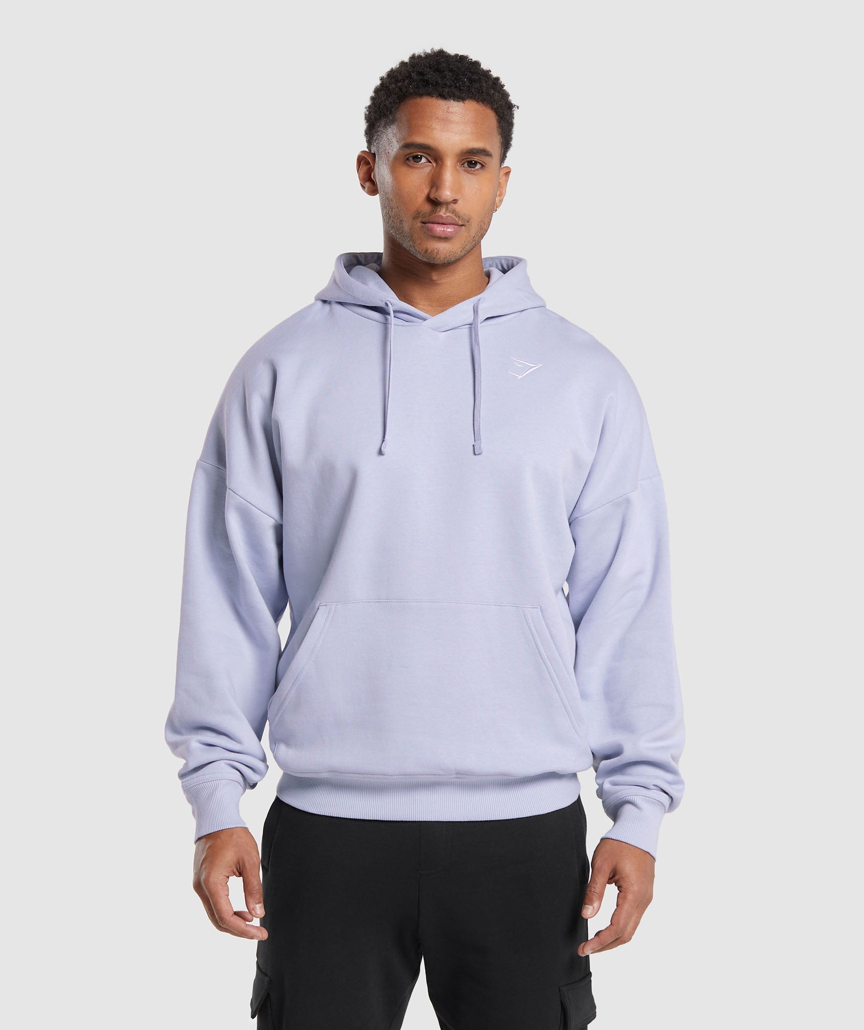 Gymshark Crest Oversized Hoodie - Silver Lilac
