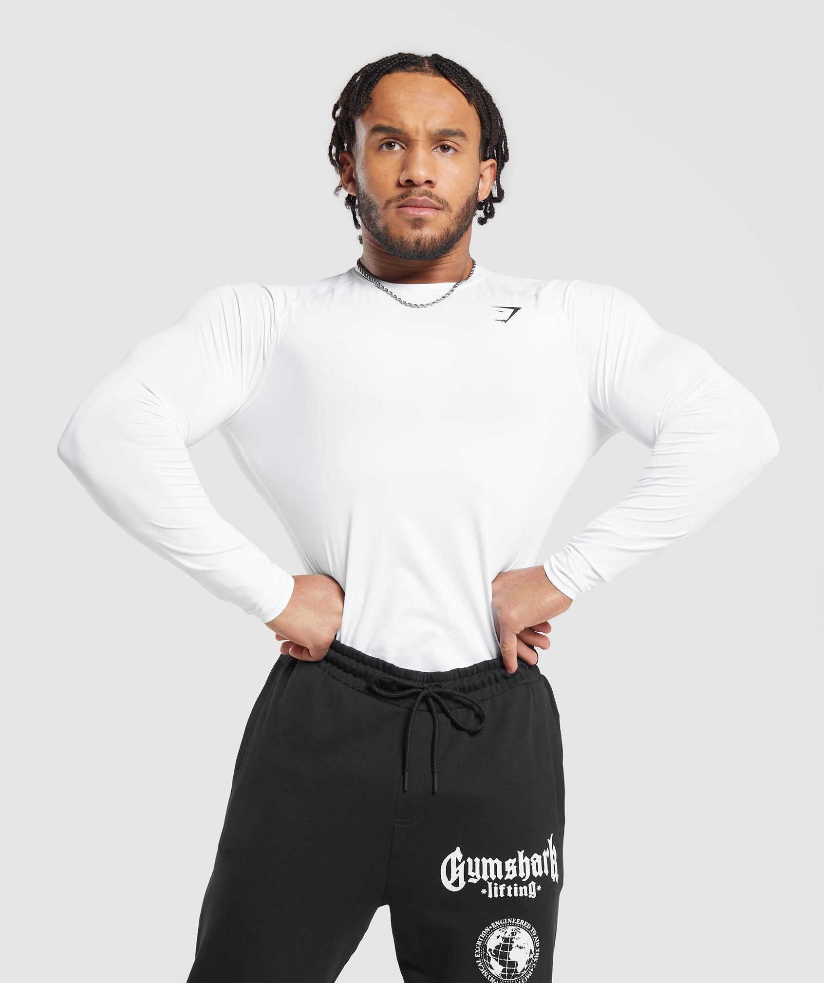 Gymshark Element Baselayer Long Sleeve T-Shirt - White