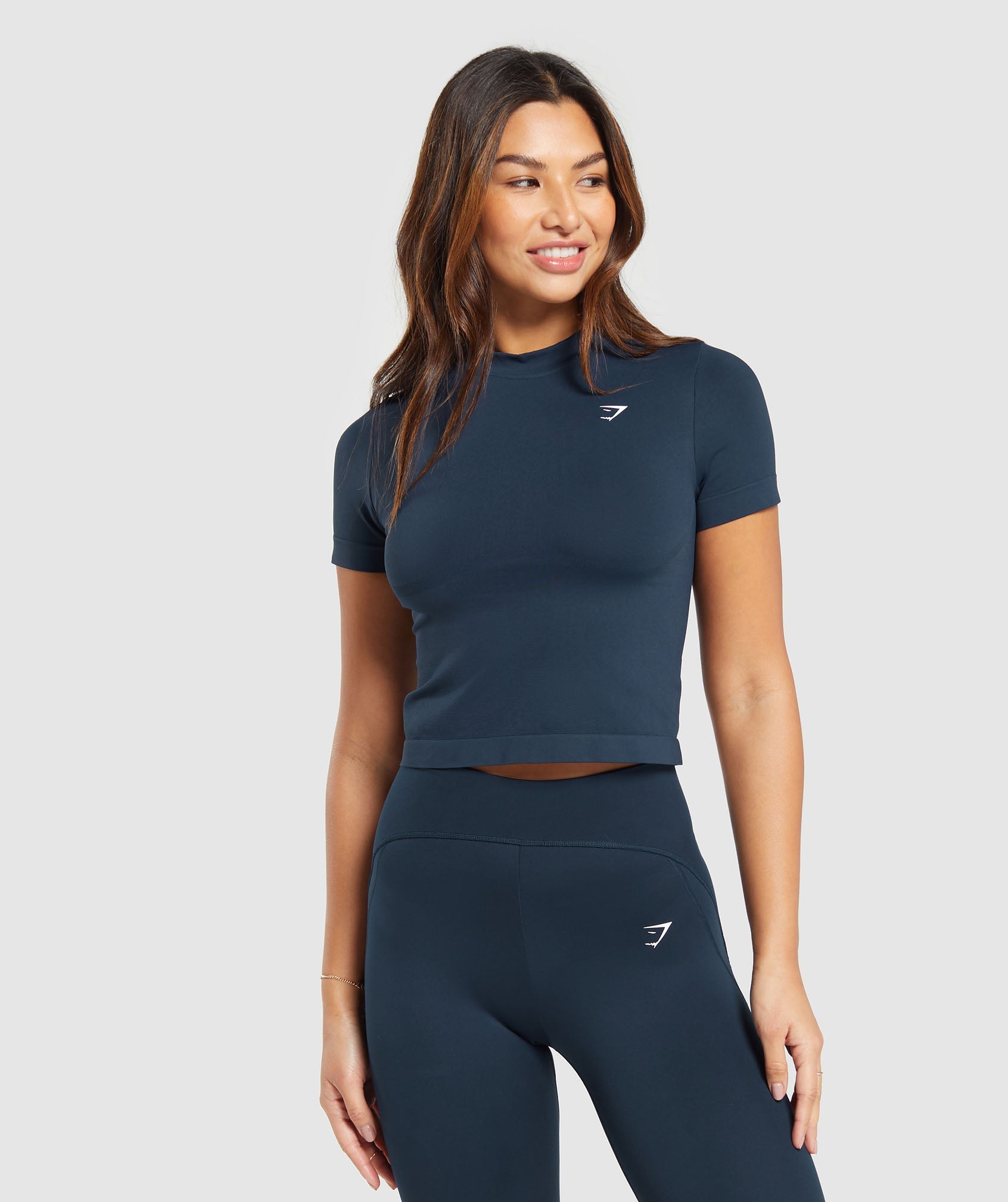 Gymshark Everyday Seamless Tight Fit Tee - Navy