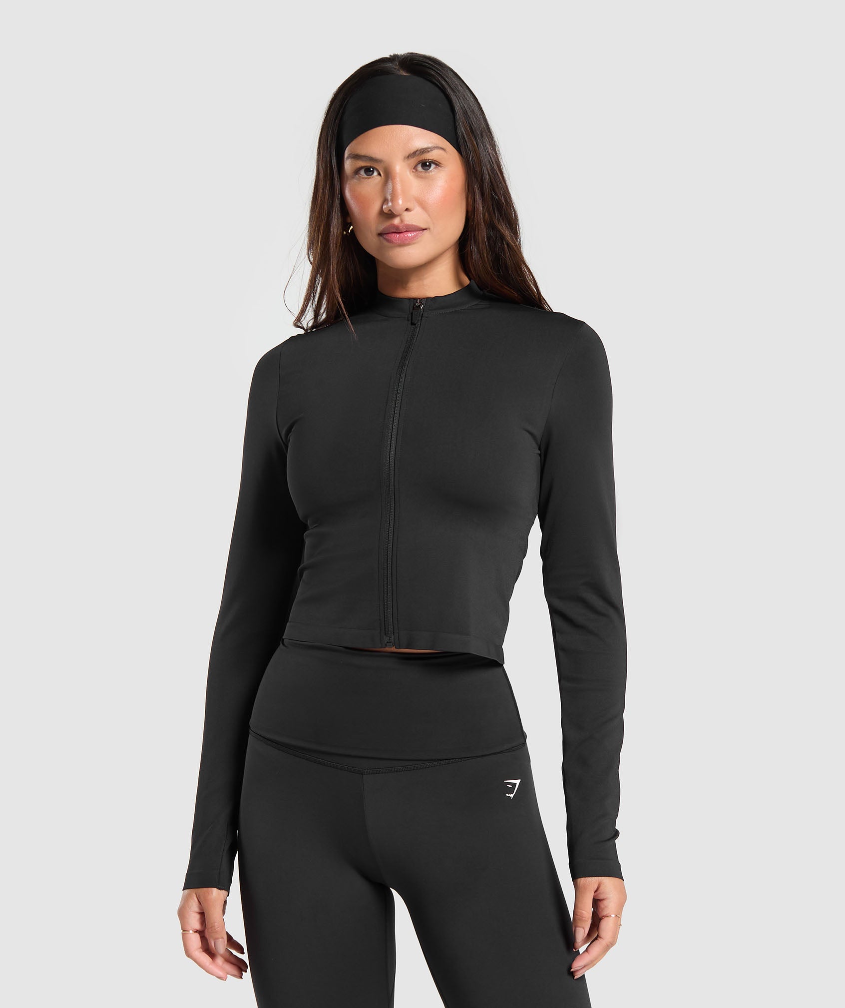 Gymshark Everyday Seamless Zip Tracktop - Black | Gymshark