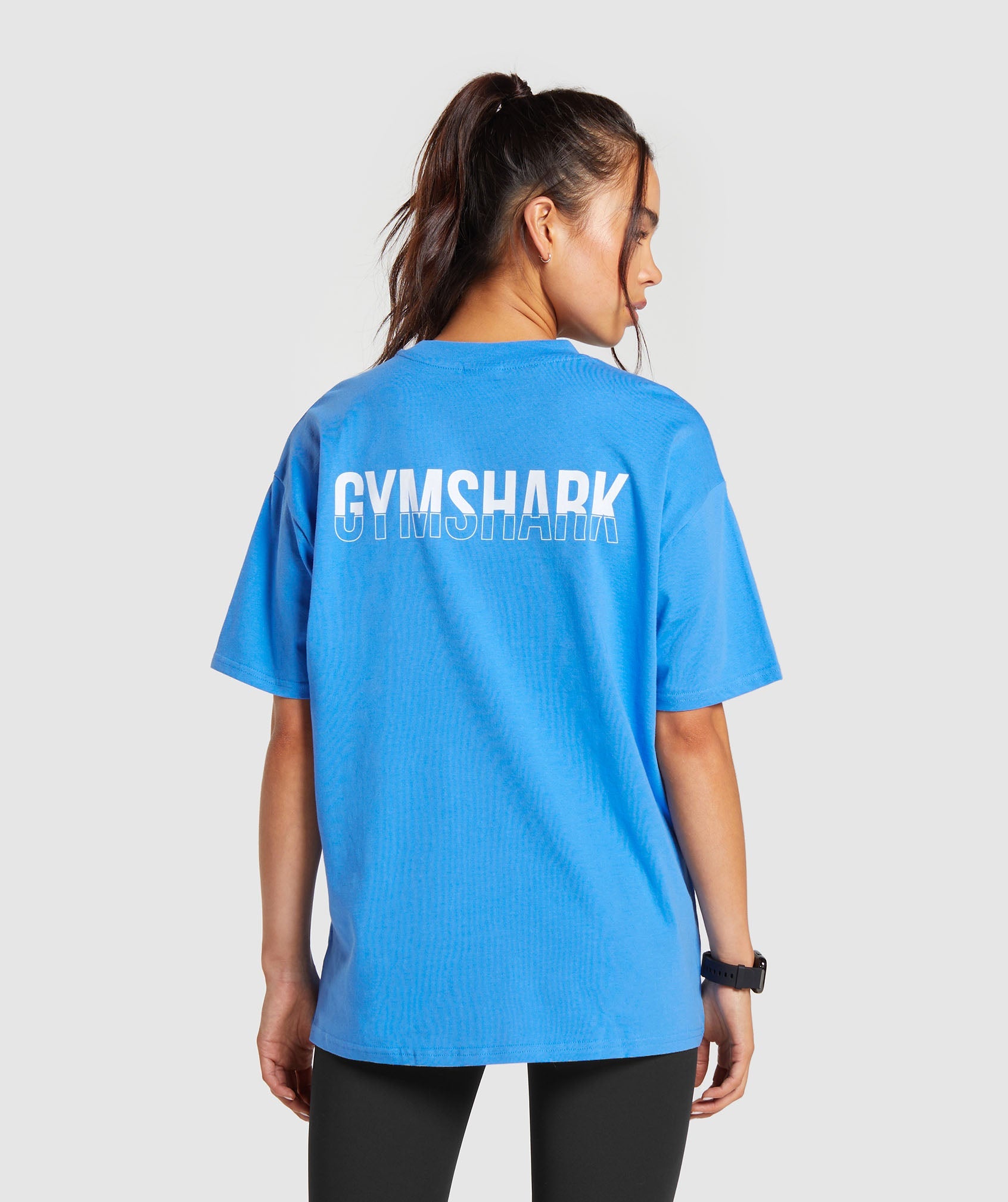 Gymshark Fraction Oversized T-Shirt - Lats Blue