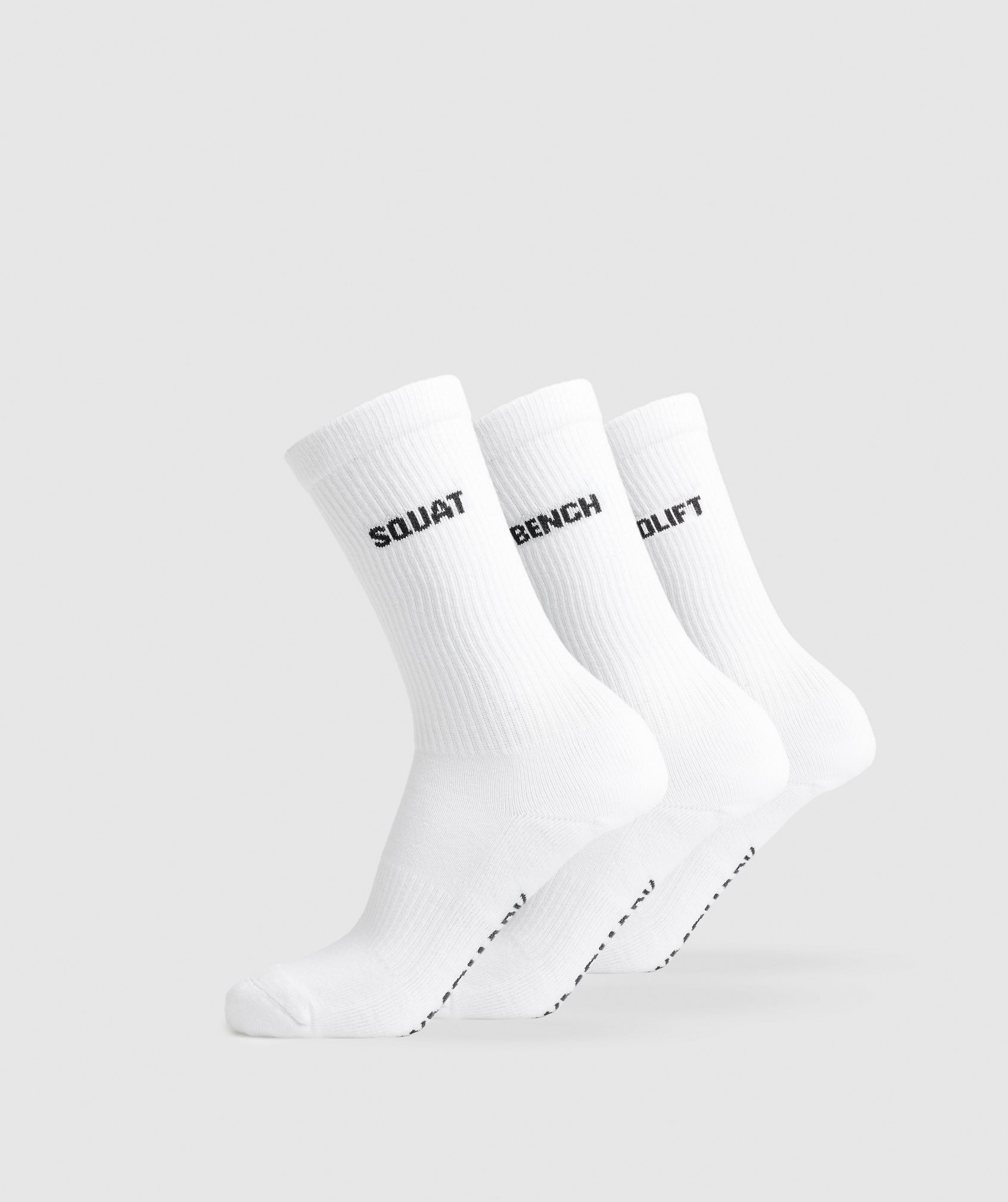 Gymshark GFX Crew Socks 3pk - White