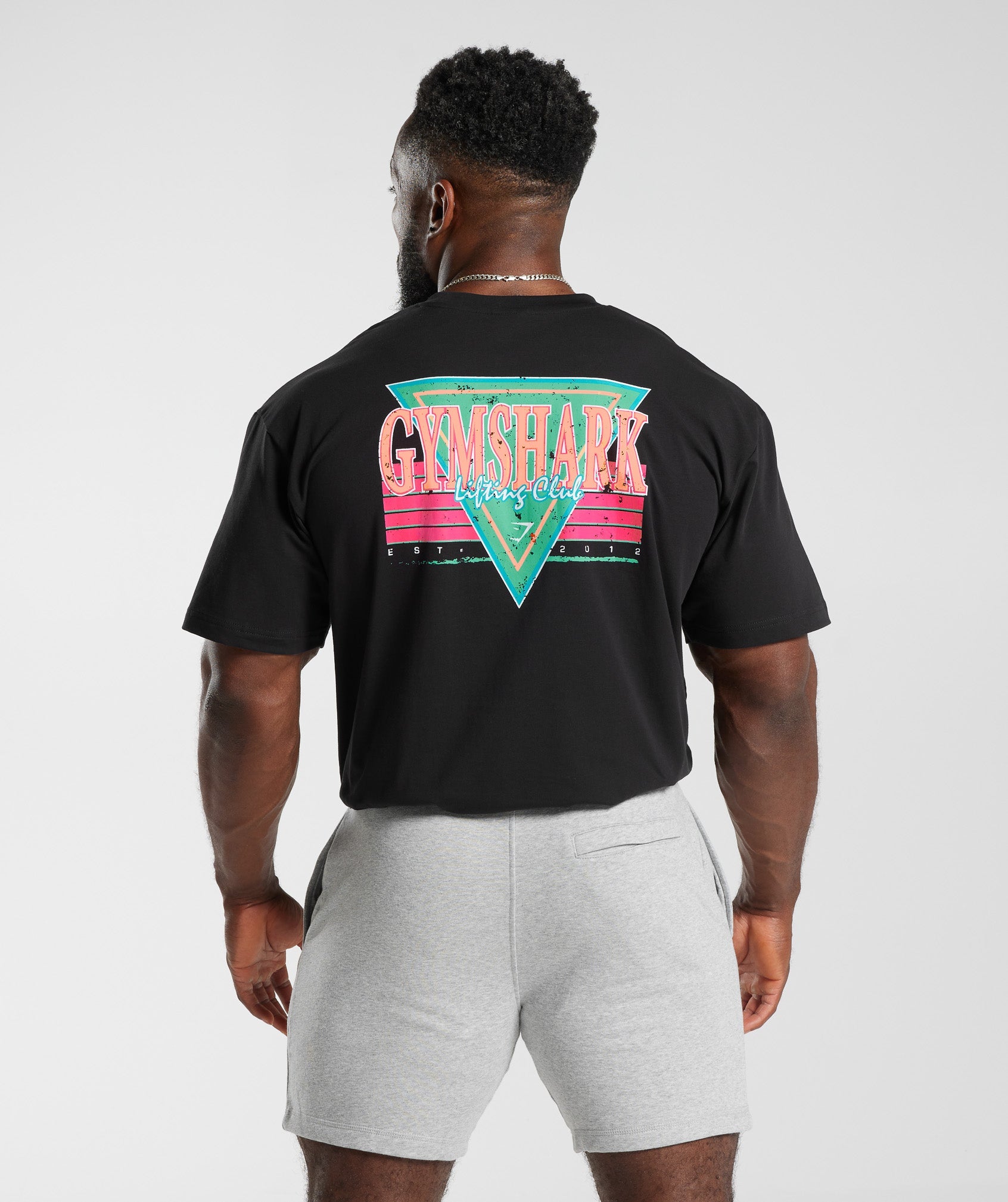 Gymshark Retrowave Oversized T-Shirt - Black