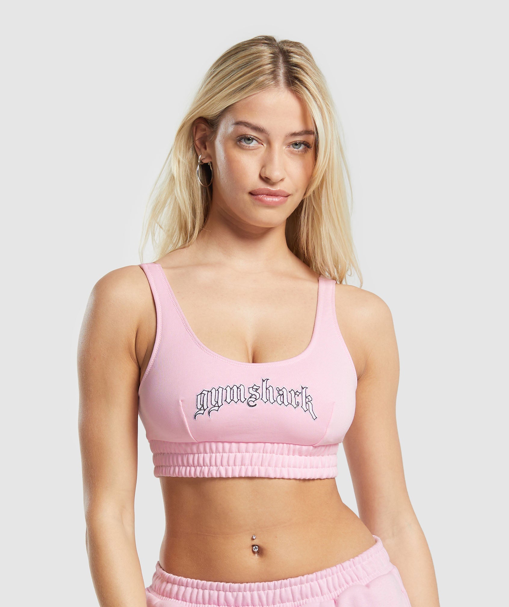 Gymshark Heavy Flex Sweatshirt Bralette - Dolly Pink