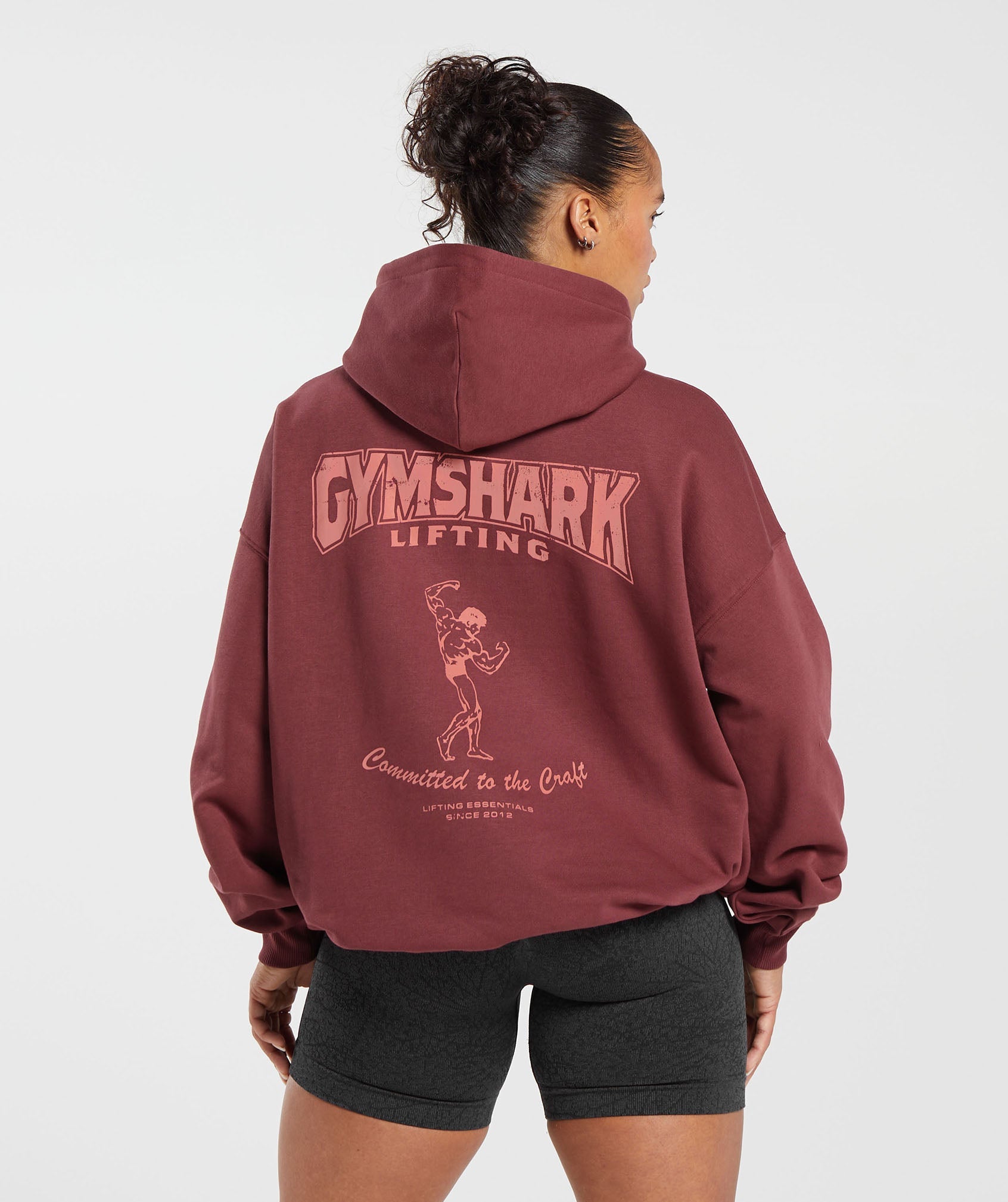 Women's Crest Red Pullover, Gymshark