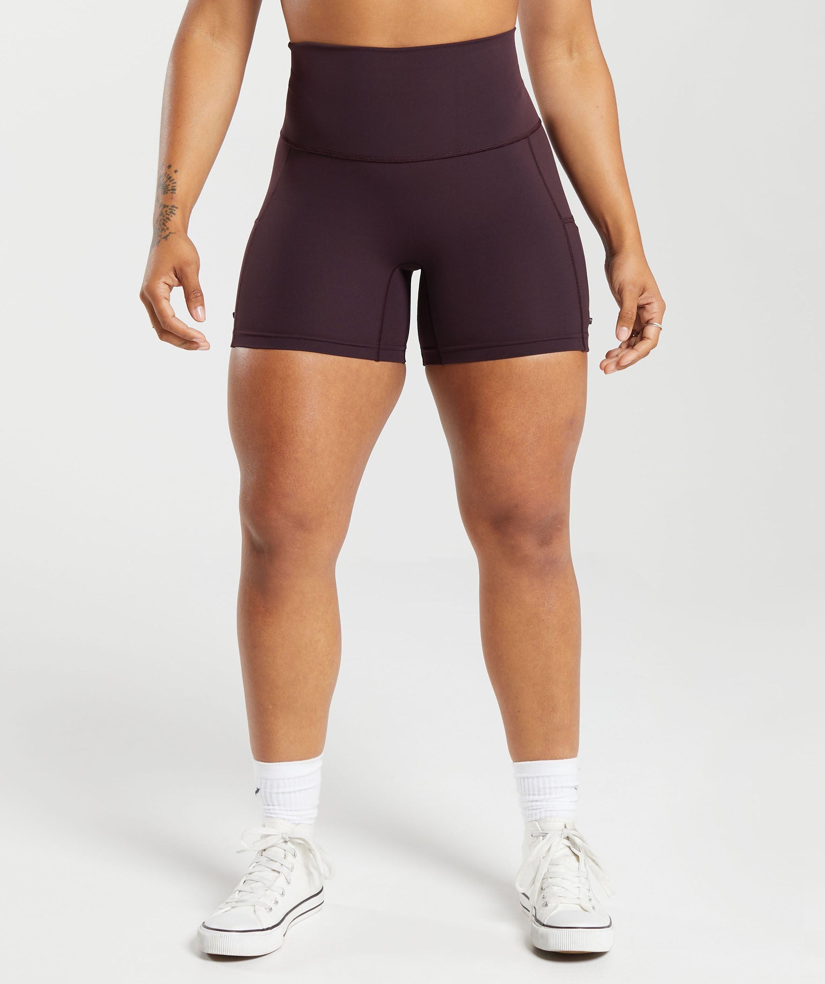 Gymshark Legacy Tight Shorts - Plum Brown