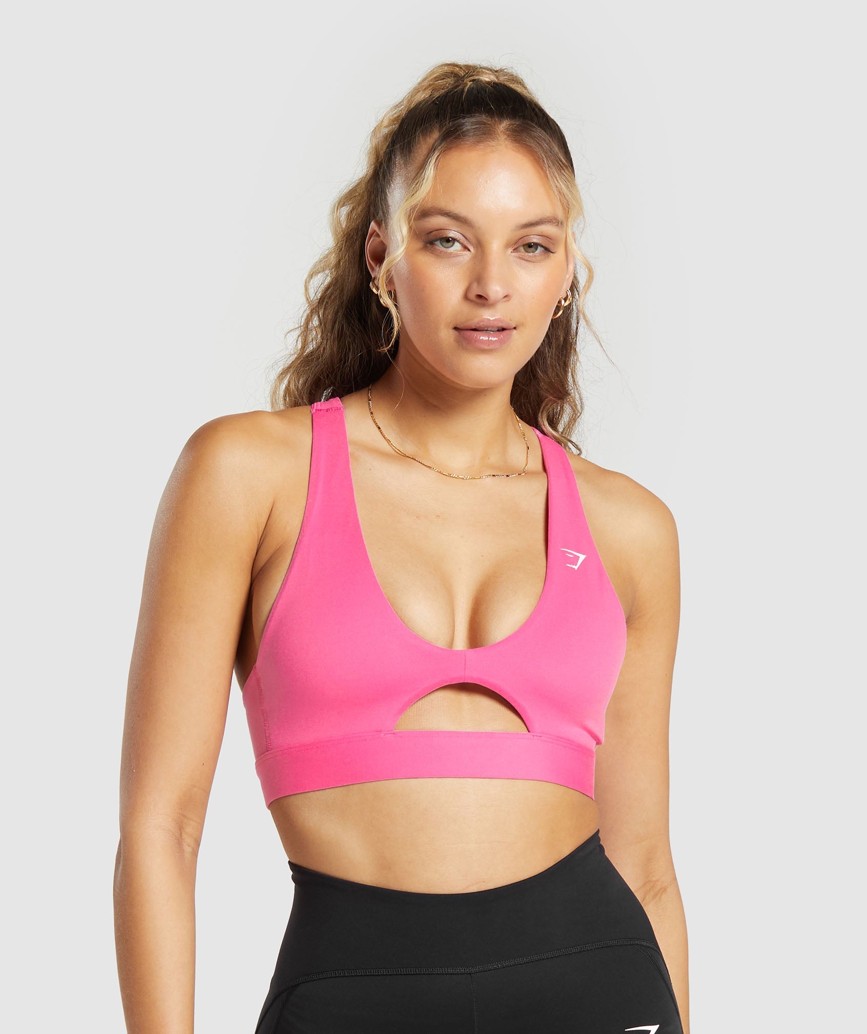 Gymshark Legacy Printed Sports Bra - Archive Brown