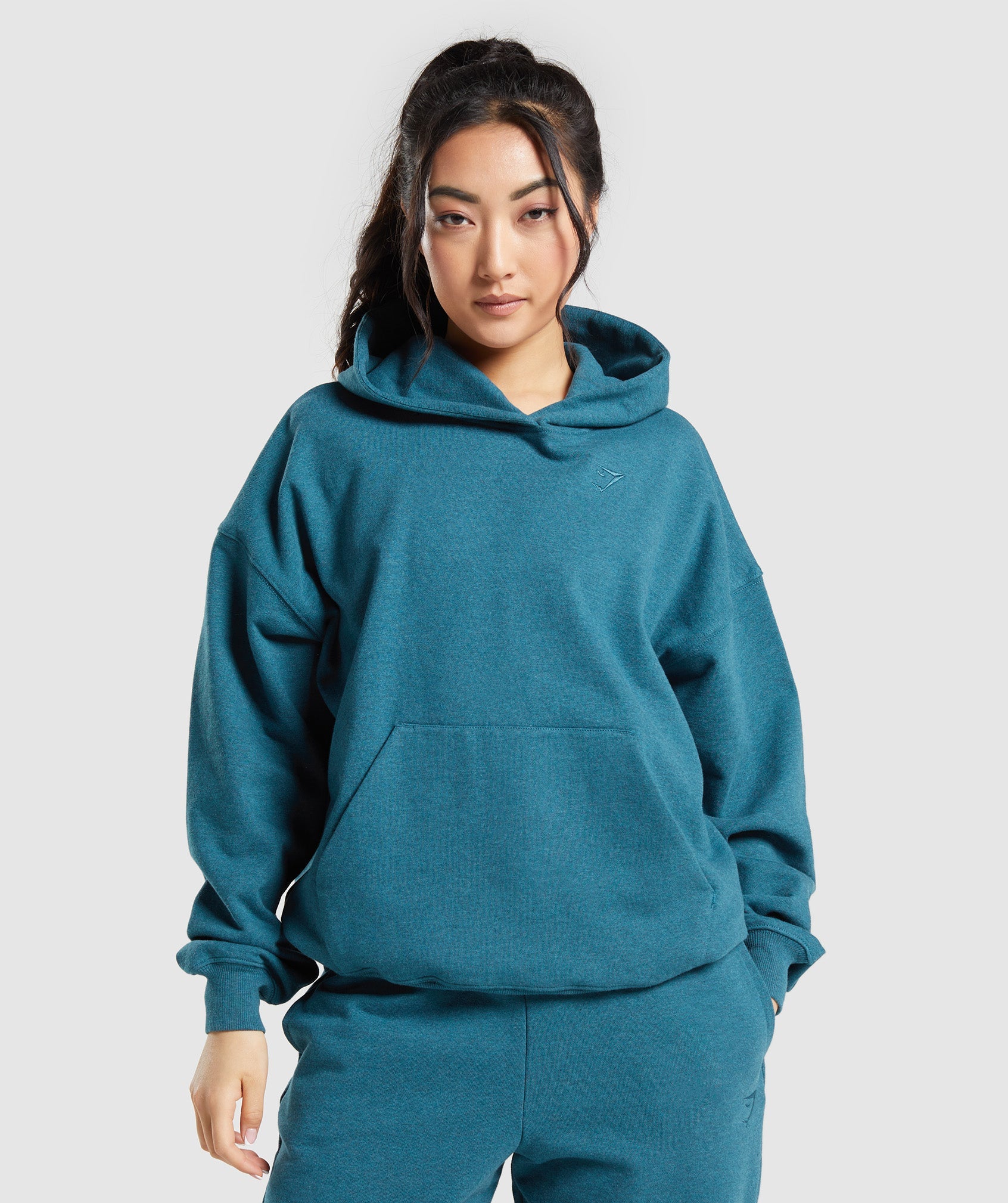 Gymshark Rest Day Sweats Hoodie - Steel Blue Marl