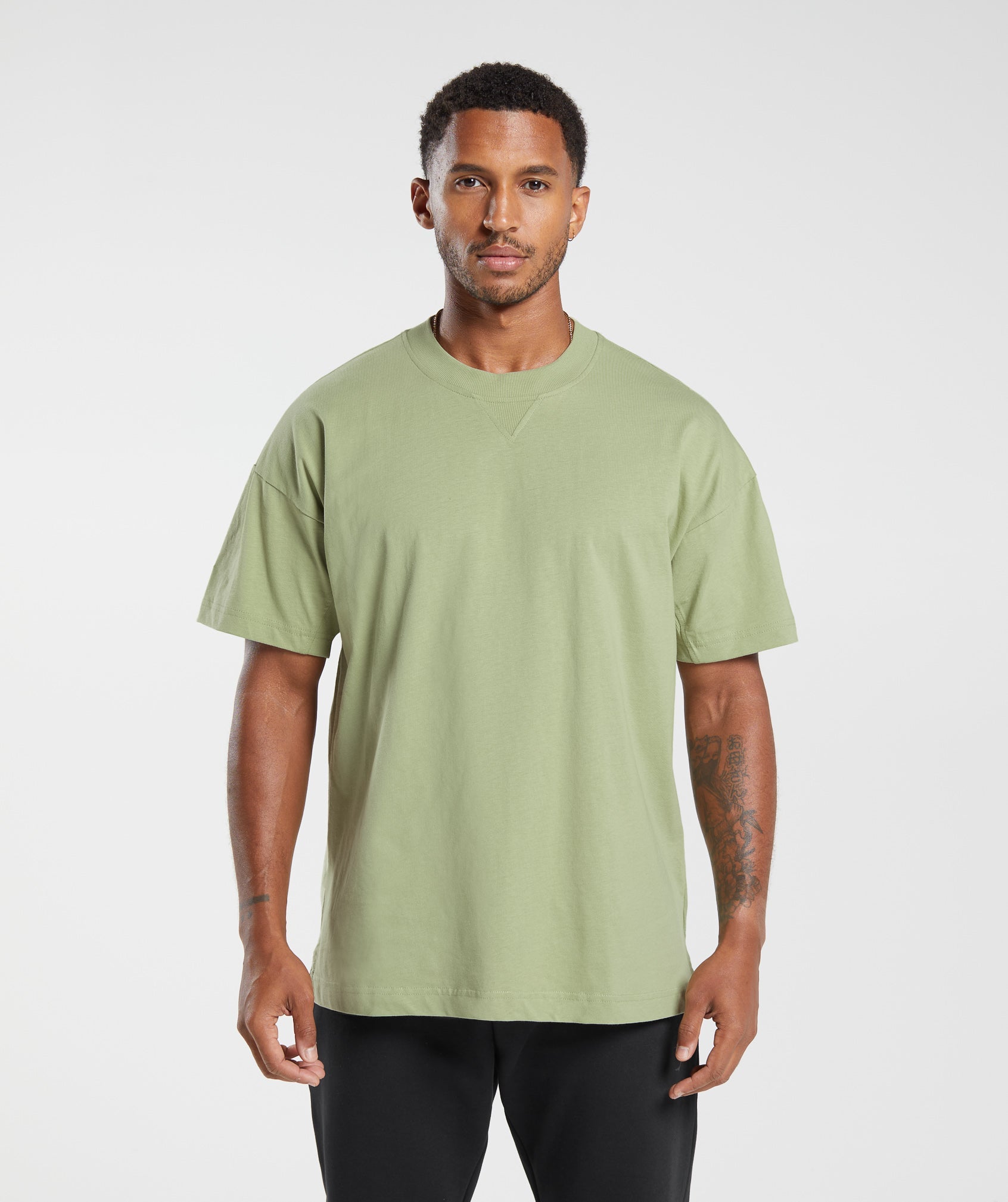 Gymshark Rest Day Essentials T-Shirt - Light Sage Green