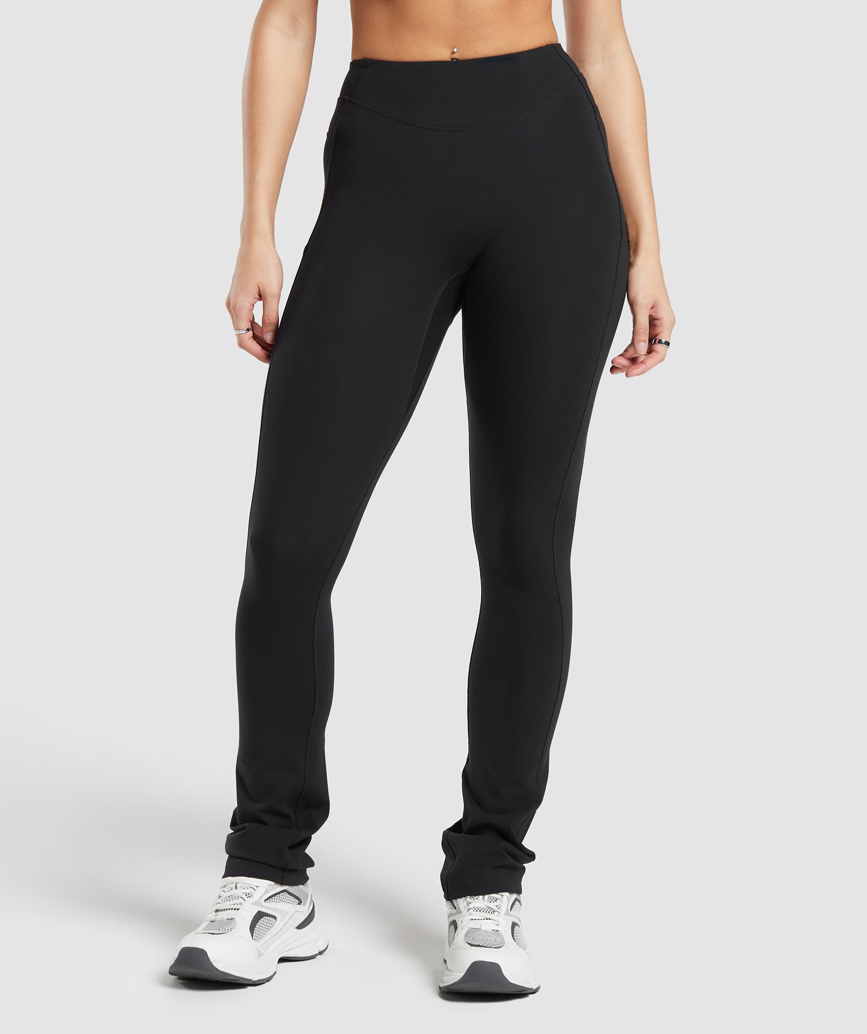 Gymshark Studio Womens Long Training Tights - Black – Start Fitness