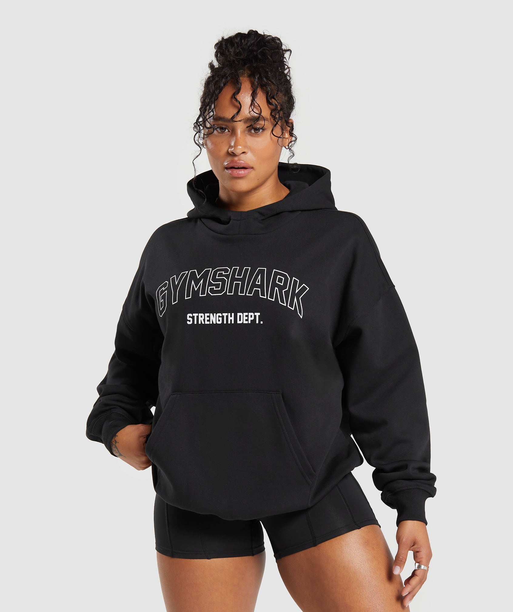 Gymshark Strength Department Graphic Hoodie - Black