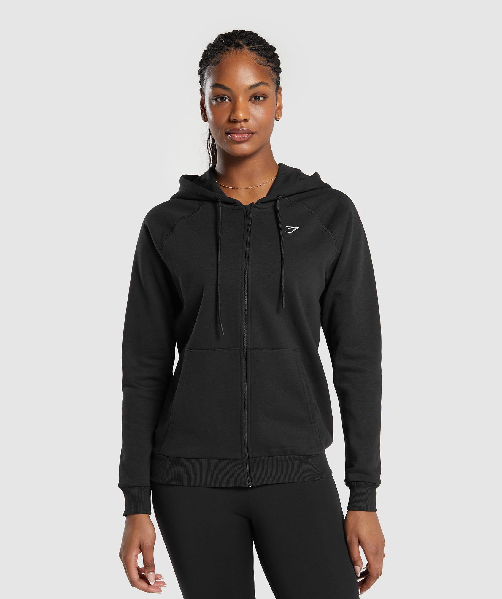 Gymshark Training Fleece Zip Hoodie - Black | Gymshark