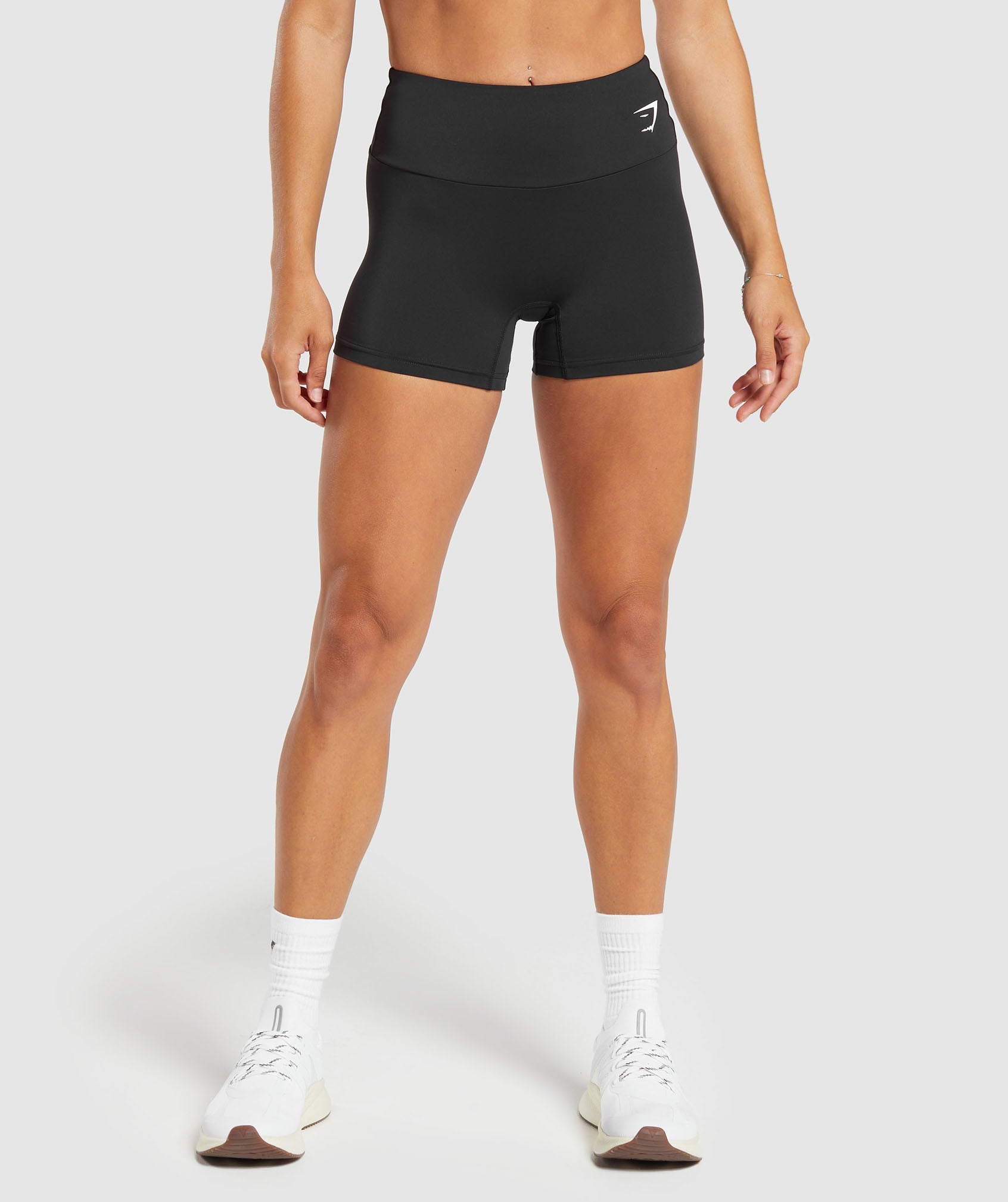 Buy Gymshark women sportswear fit brand logo cycling short black Online