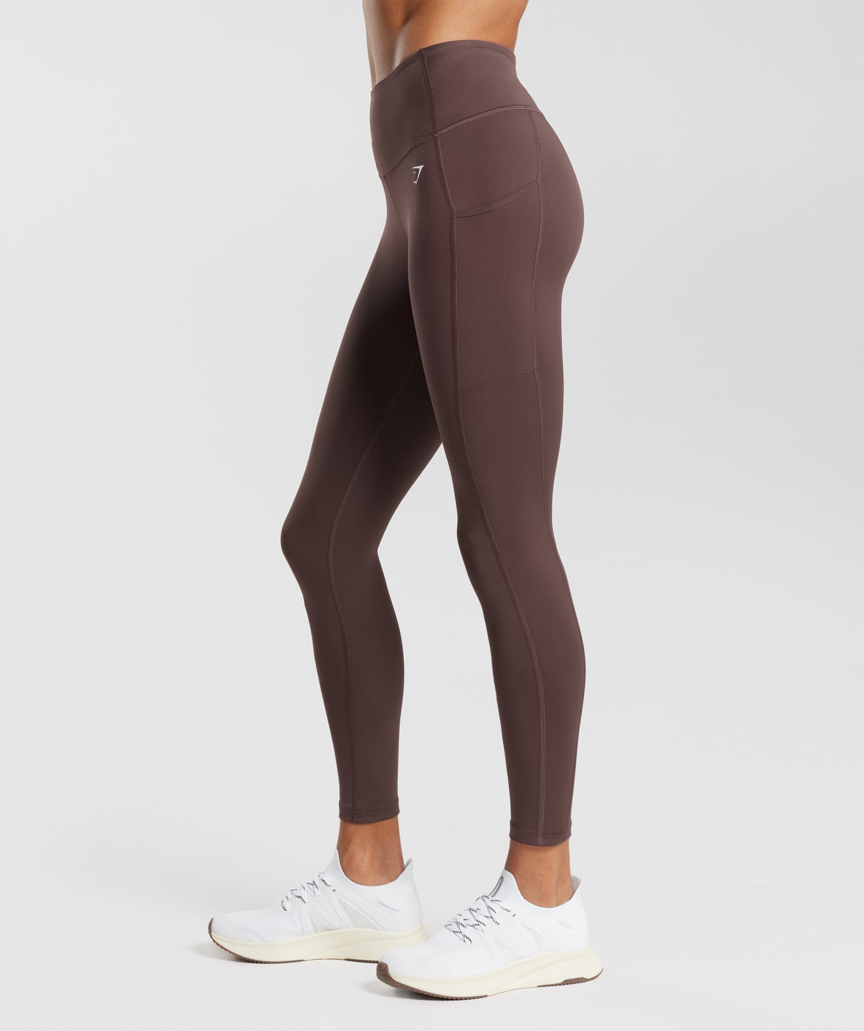 Pockets For Women - Superdry Women's Sport Active Mesh Full Length Tight  Leggings Brown / Fired Brick Brown 