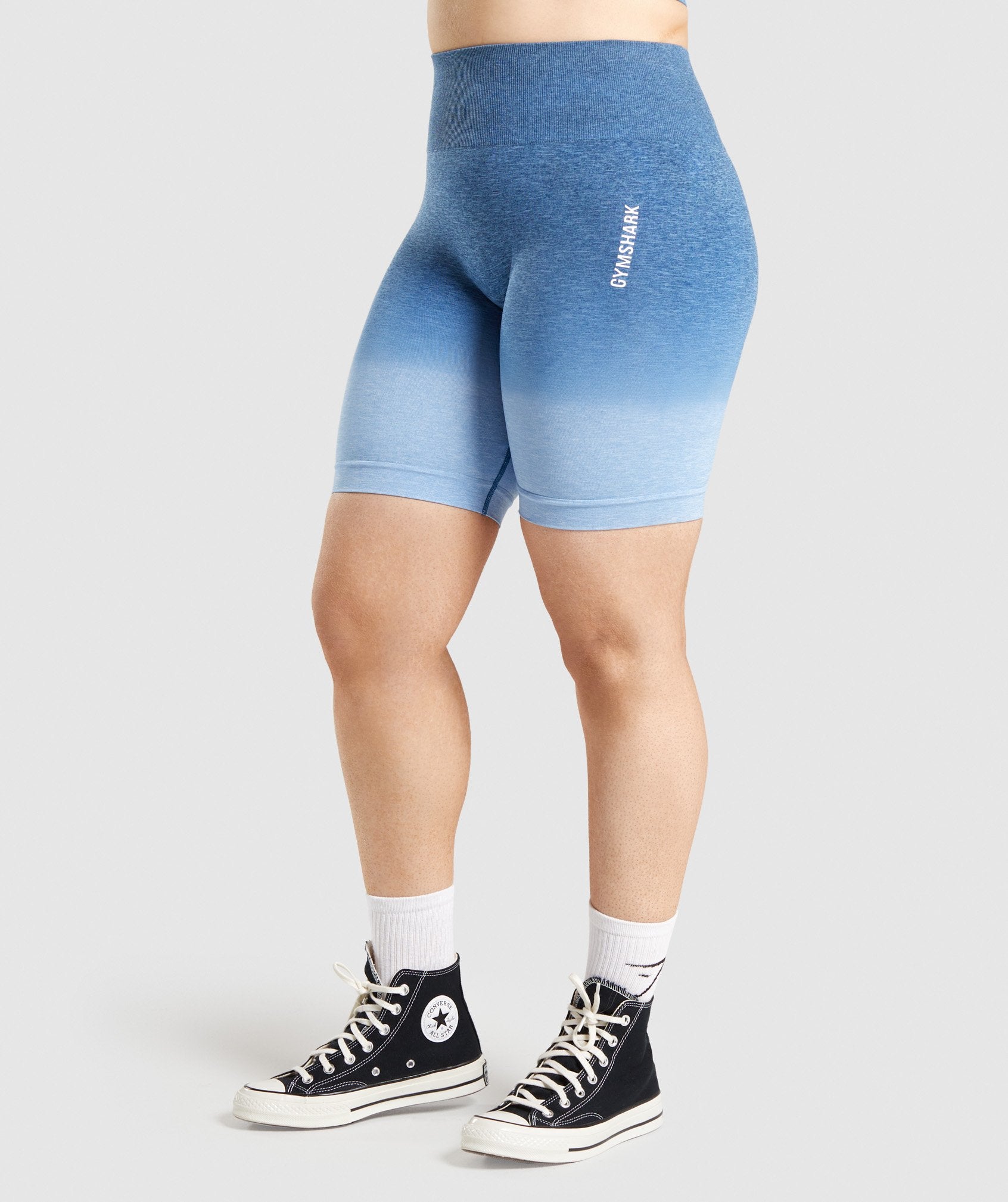 Gymshark Adapt Ombre Seamless Shorts - Light Blue Marl/Blue