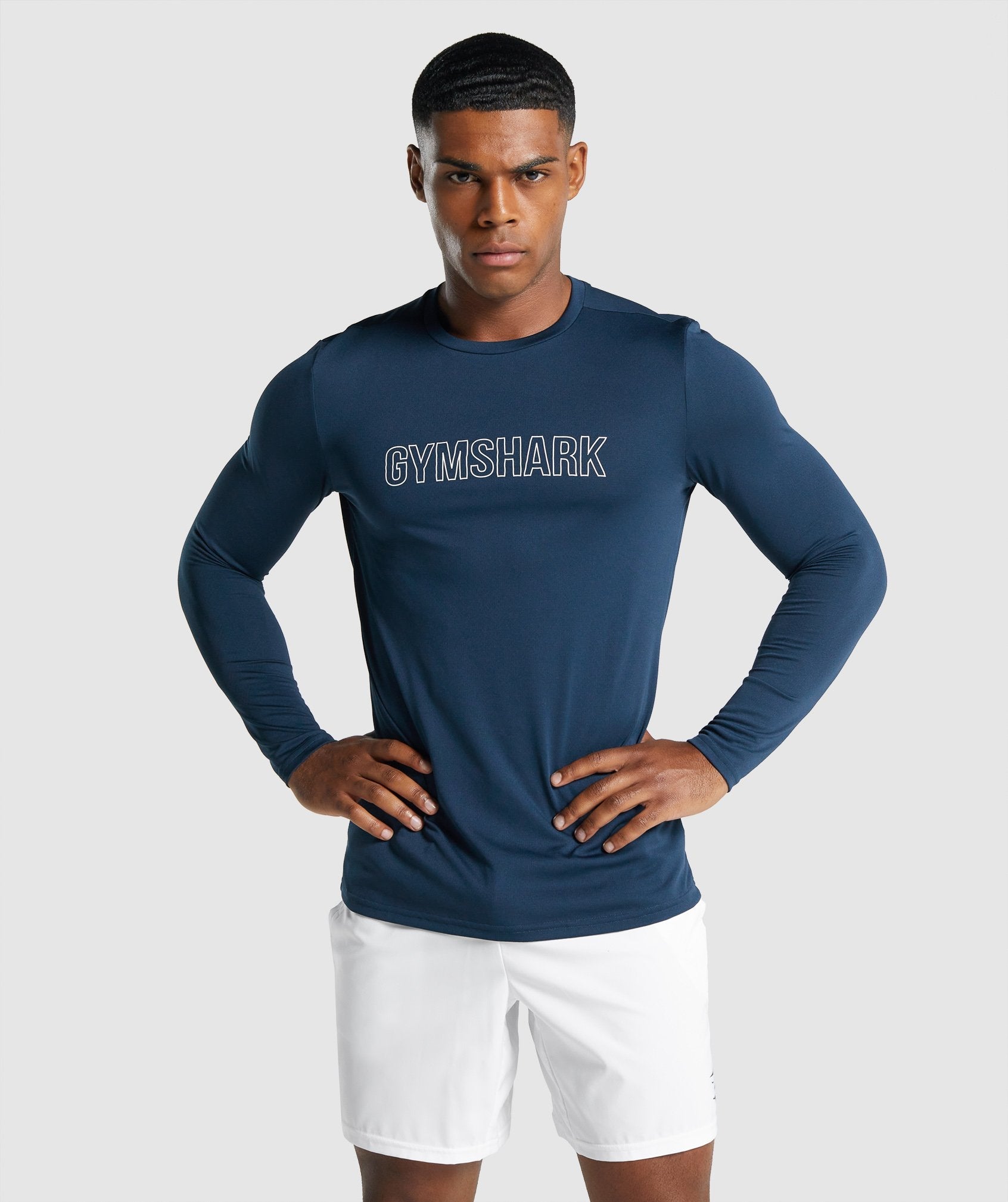 NEW Men's GYMSHARK Arrival Long Sleeve Shirt Aqua Green