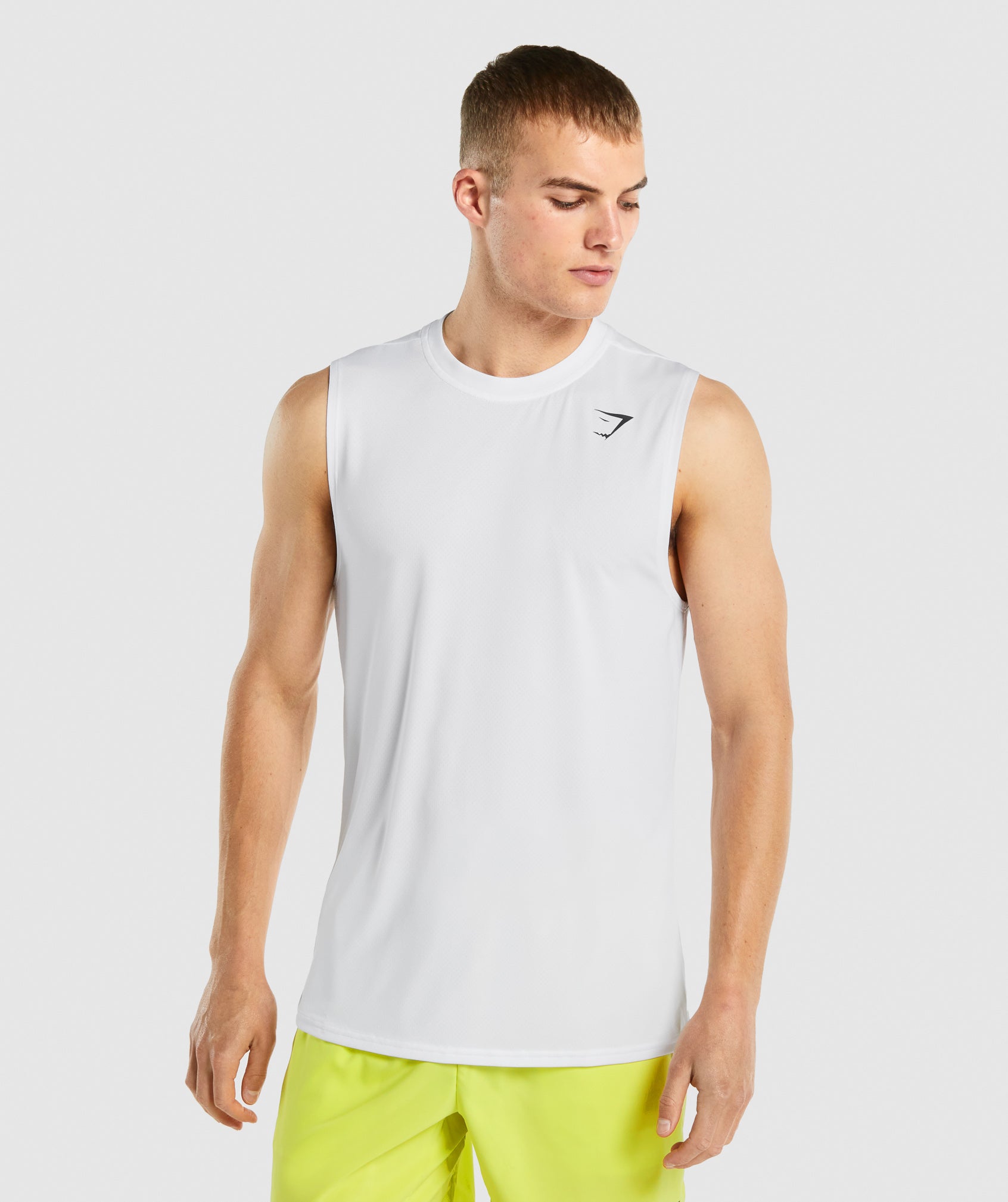 Gymshark Short Sleeve White Athletic T-Shirt Mens S