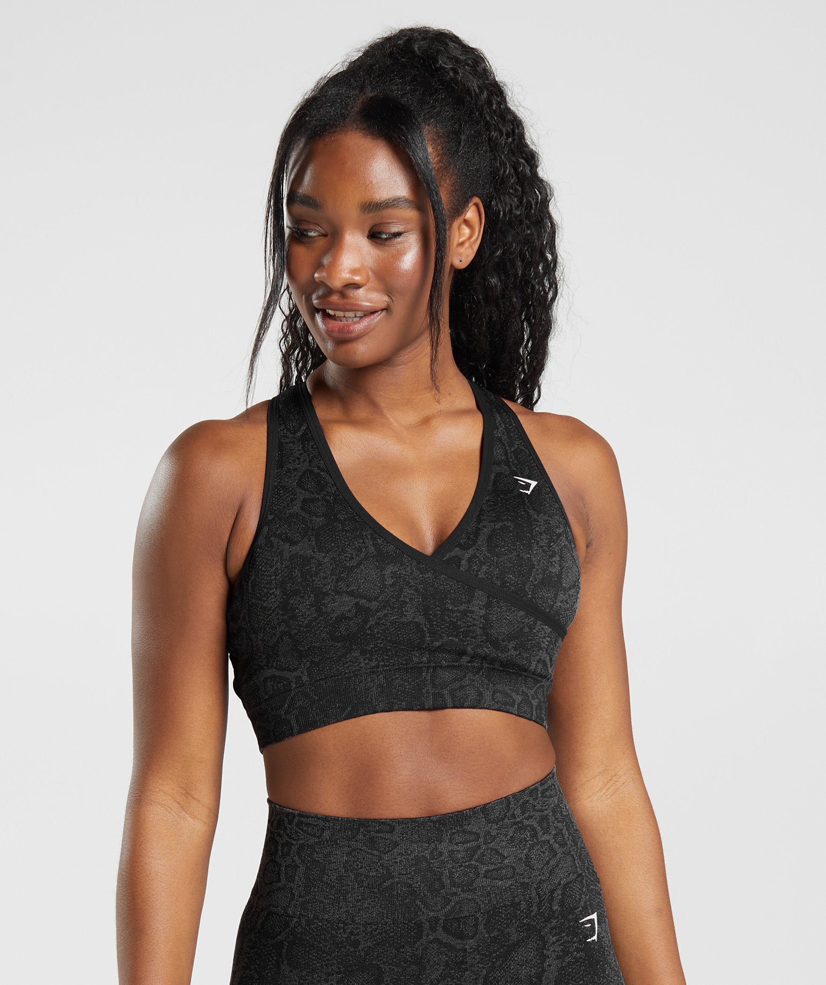 Gymshark Adapt Fleck Seamless Crop Top - Copper Brown/Terracotta