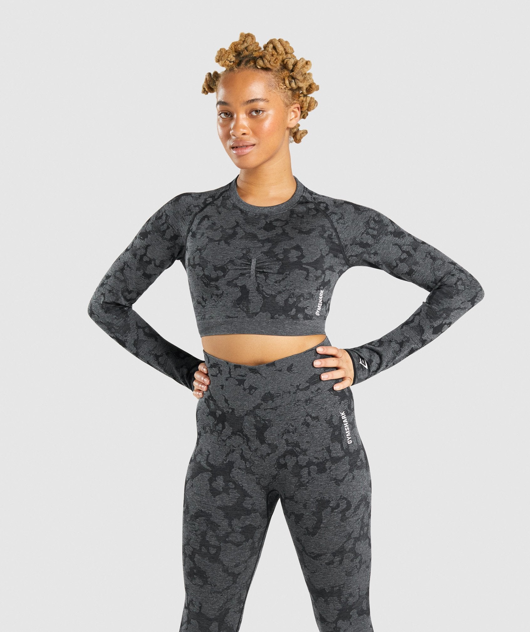 Adapt Camo Seamless Long Sleeve Crop Top