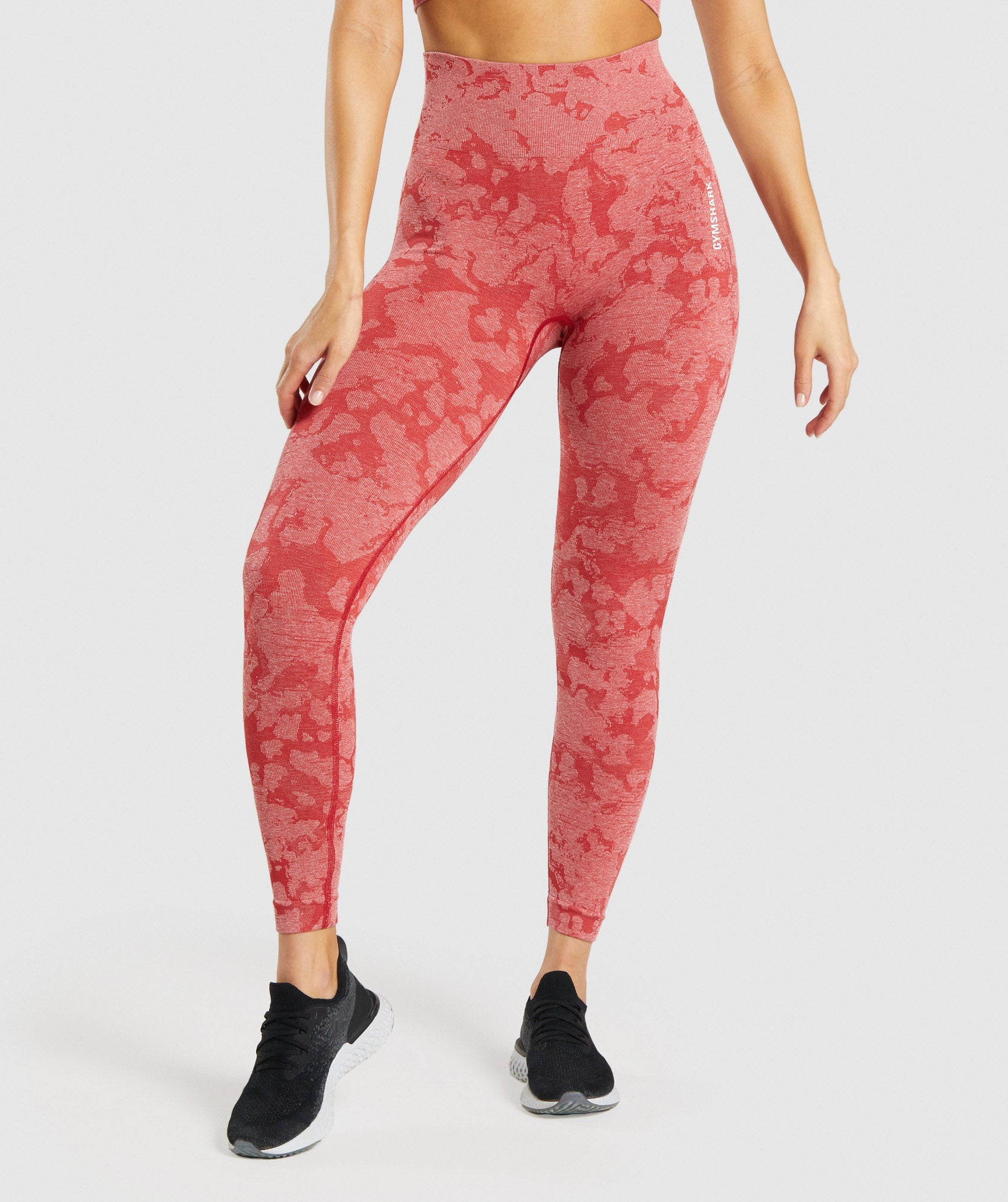 NWT {GYMSHARK} Adapt Fleck Seamless Leggings, Red