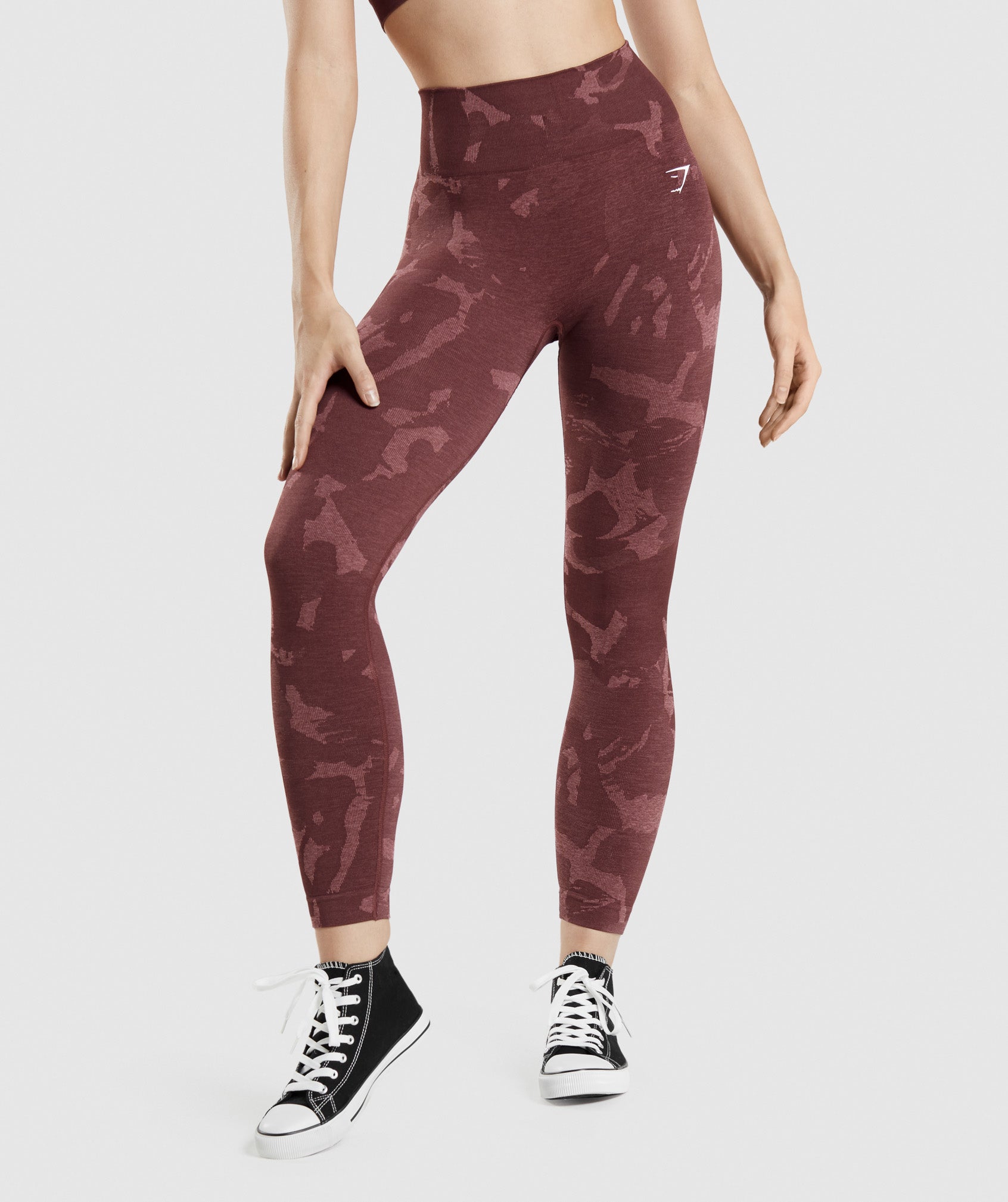 Gymshark Adapt Animal Seamless Leggings - Reef, Cherry Brown