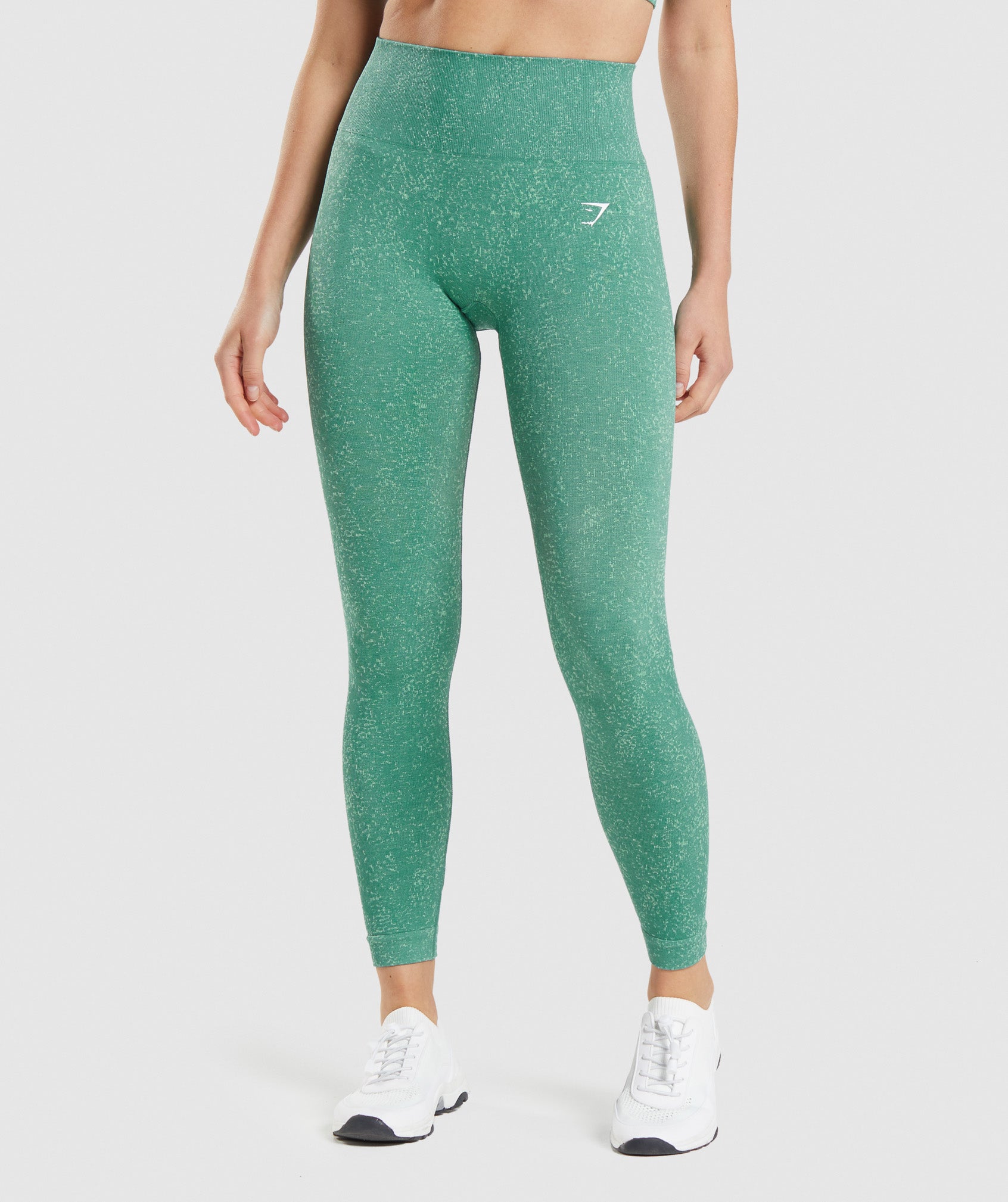 Dunnes Stores  Mineral-gree Powercut Solid Seamless Jacquard Camo Legging  in Mineral Green