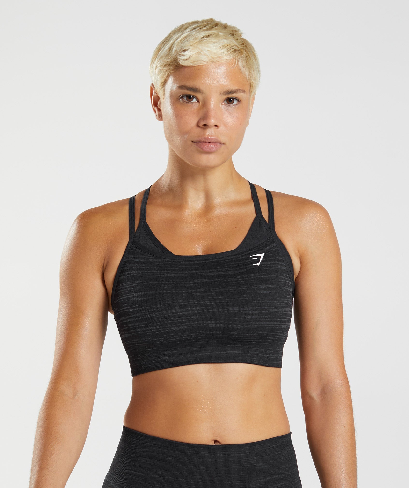 Gymshark Women's Adapt Ombre Seamless Sports Bra CL5 Triangle/Black Print  Small